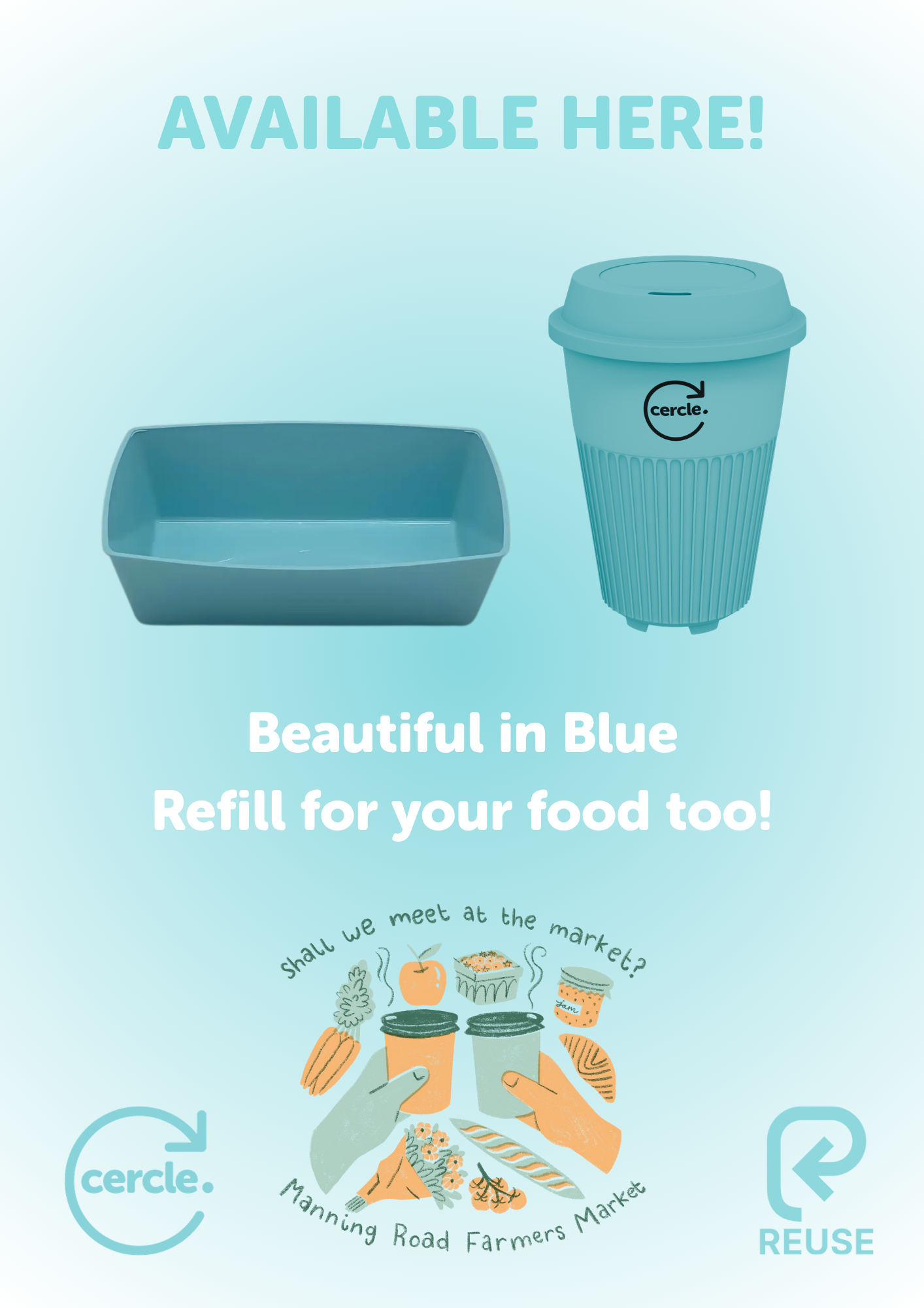 Launching this weekend - reusable cups &amp; containers