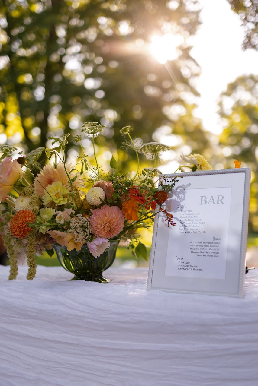 Dancing Bar Florals in an Antique Vase