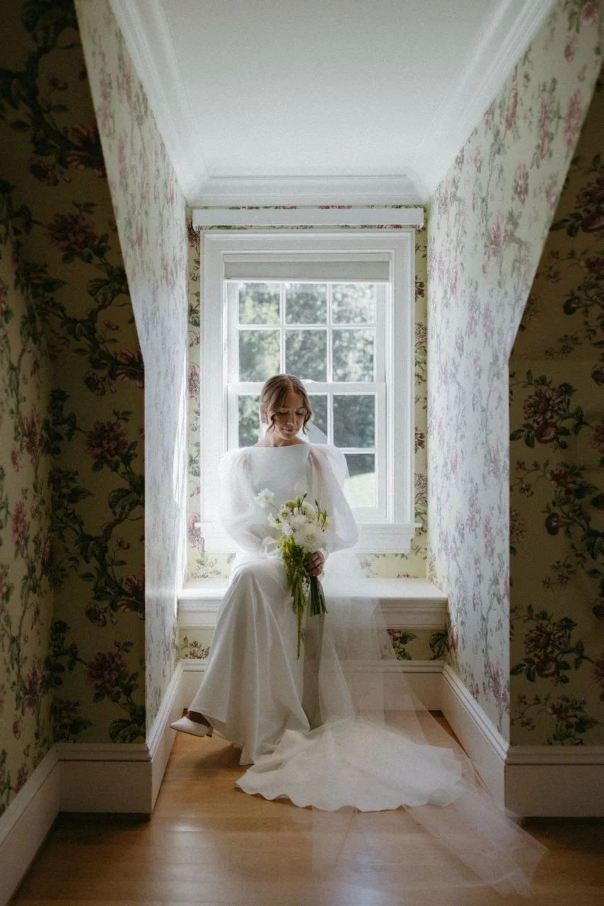Editorial wedding portrait with high art bouquet.jpeg