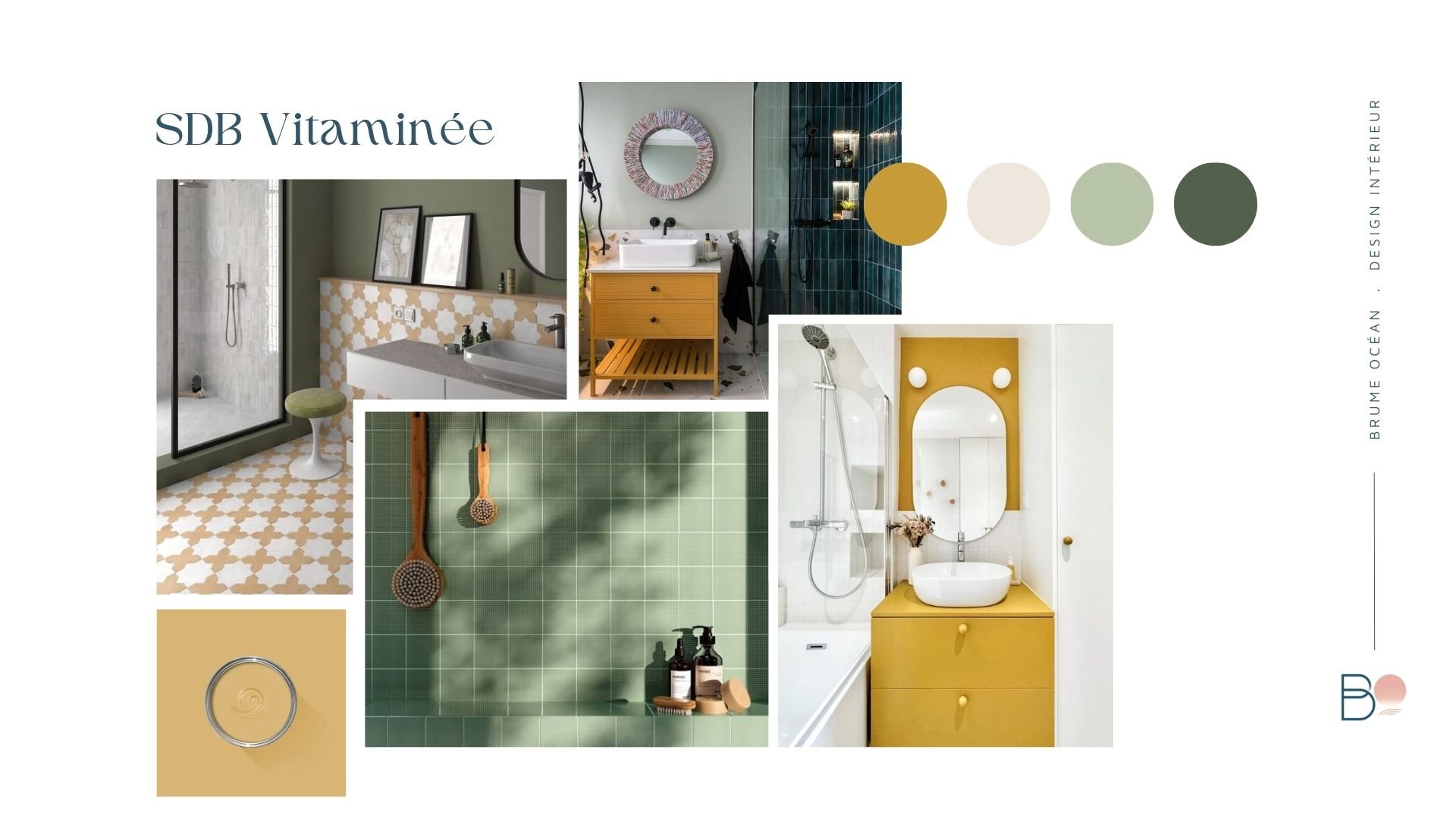 Moodboard salle d’eau contemporaine Brume Océan