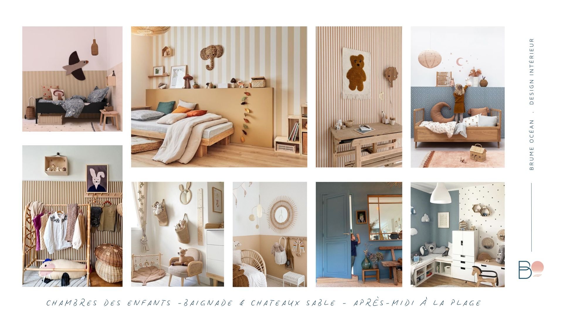 Chambre d'enfant bord de mer avec déco éco-responsable - planche ambiance