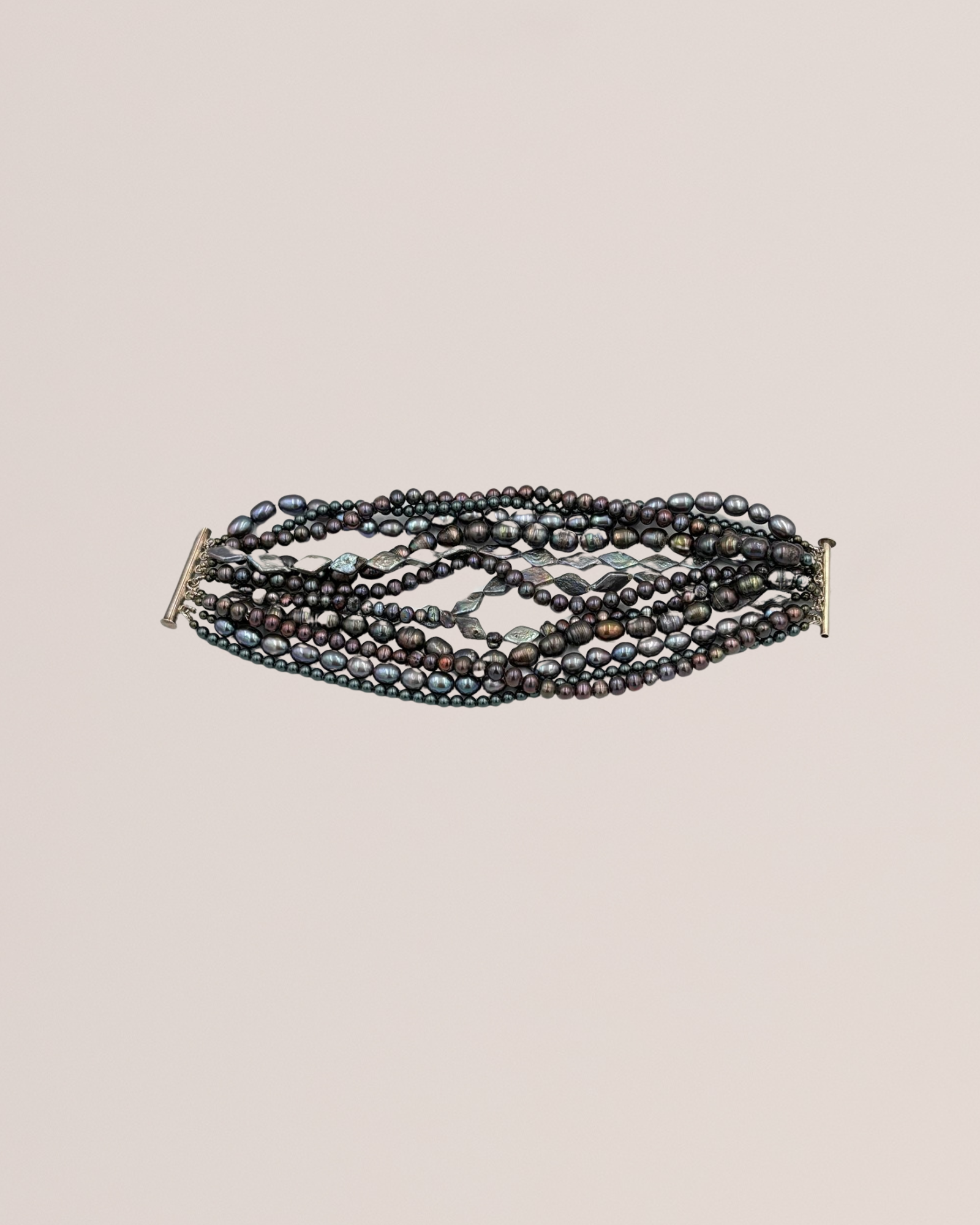 Twilight Harmony Multi-Strand Pearl Bracelet