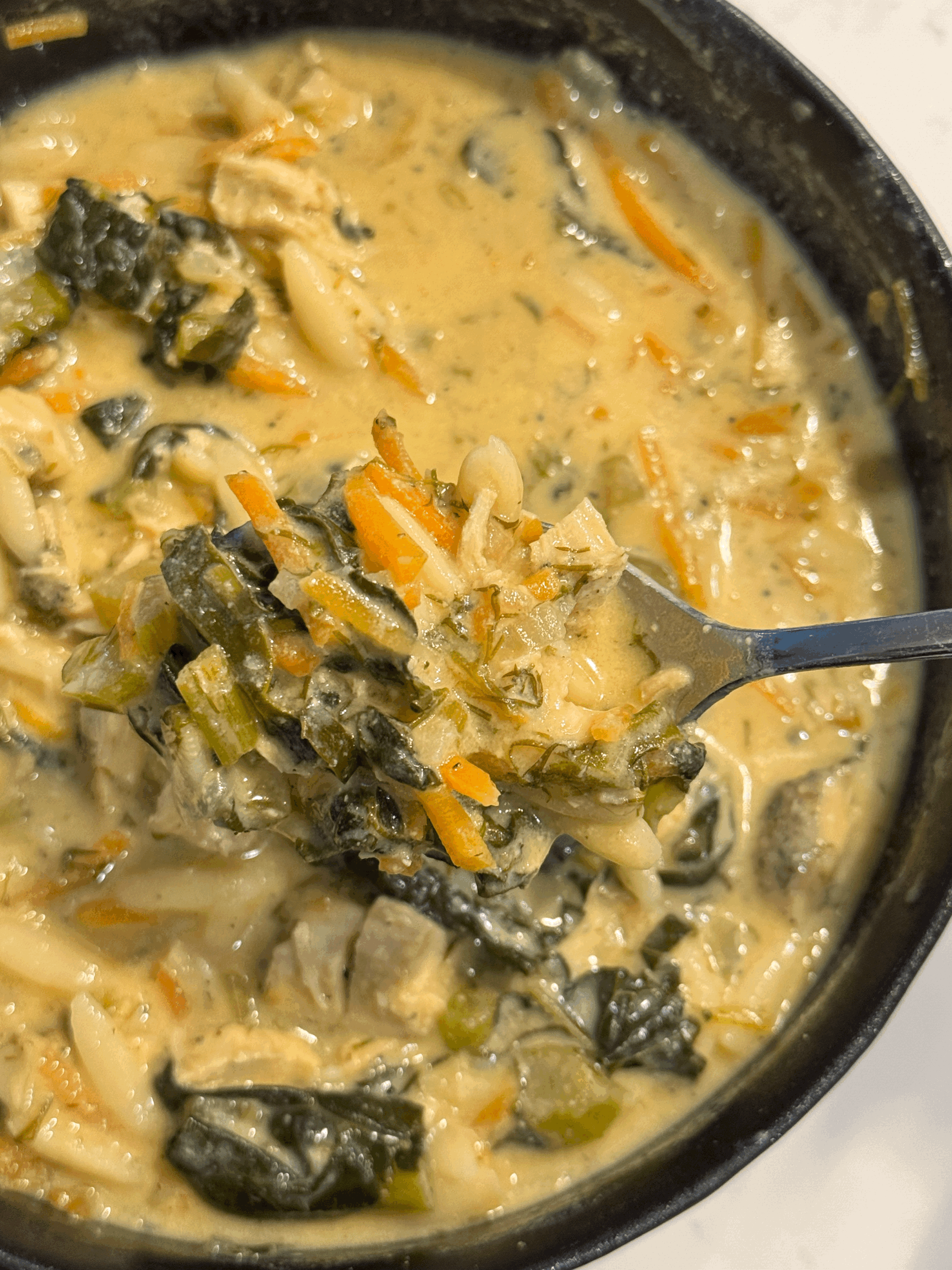 LEMON CHICKEN AND ORZO SOUP