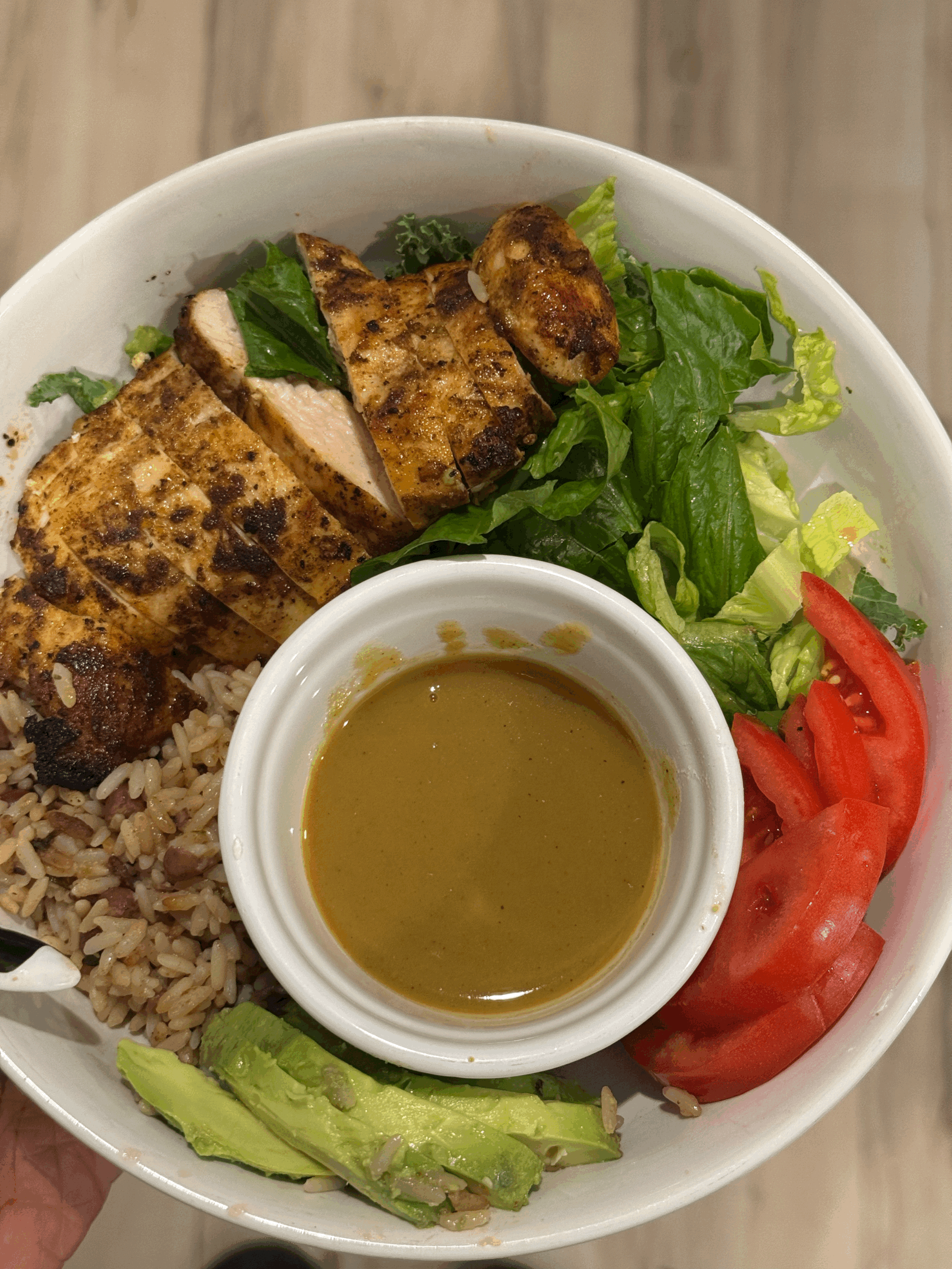 JERK -INSPIRED CHICKEN BOWL WITH MANGO + HABANERO HOT SAUCE