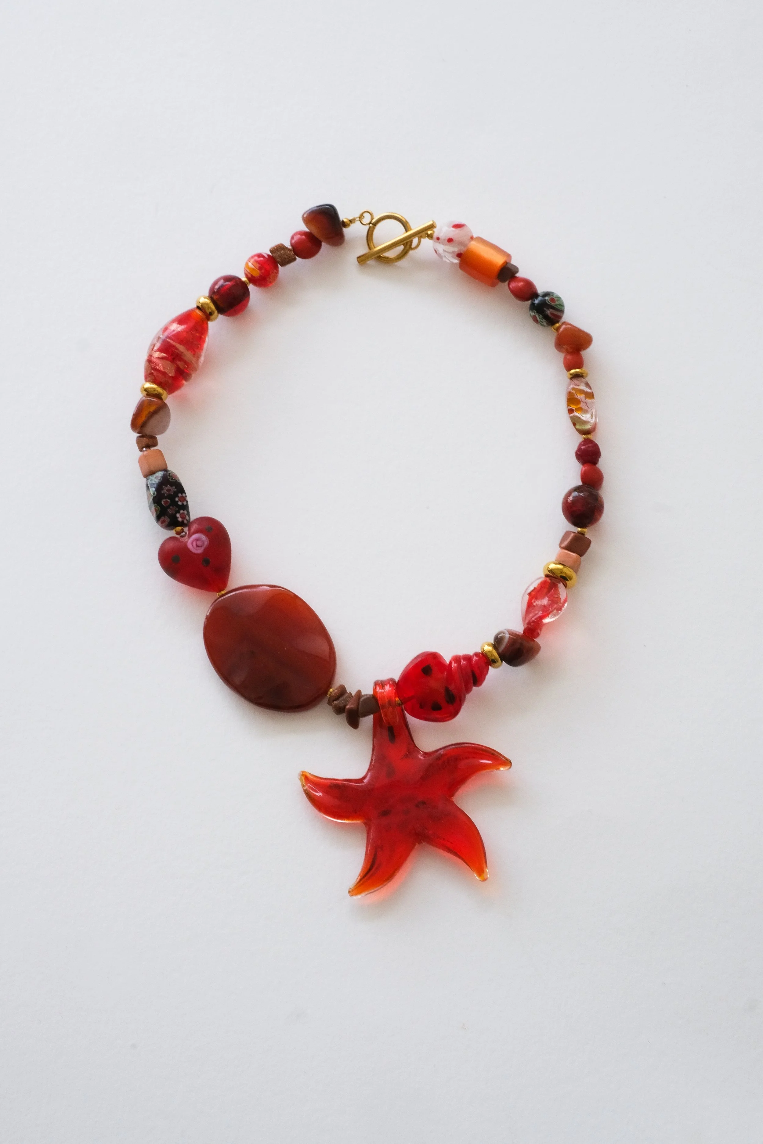Red Starfish Neckalce