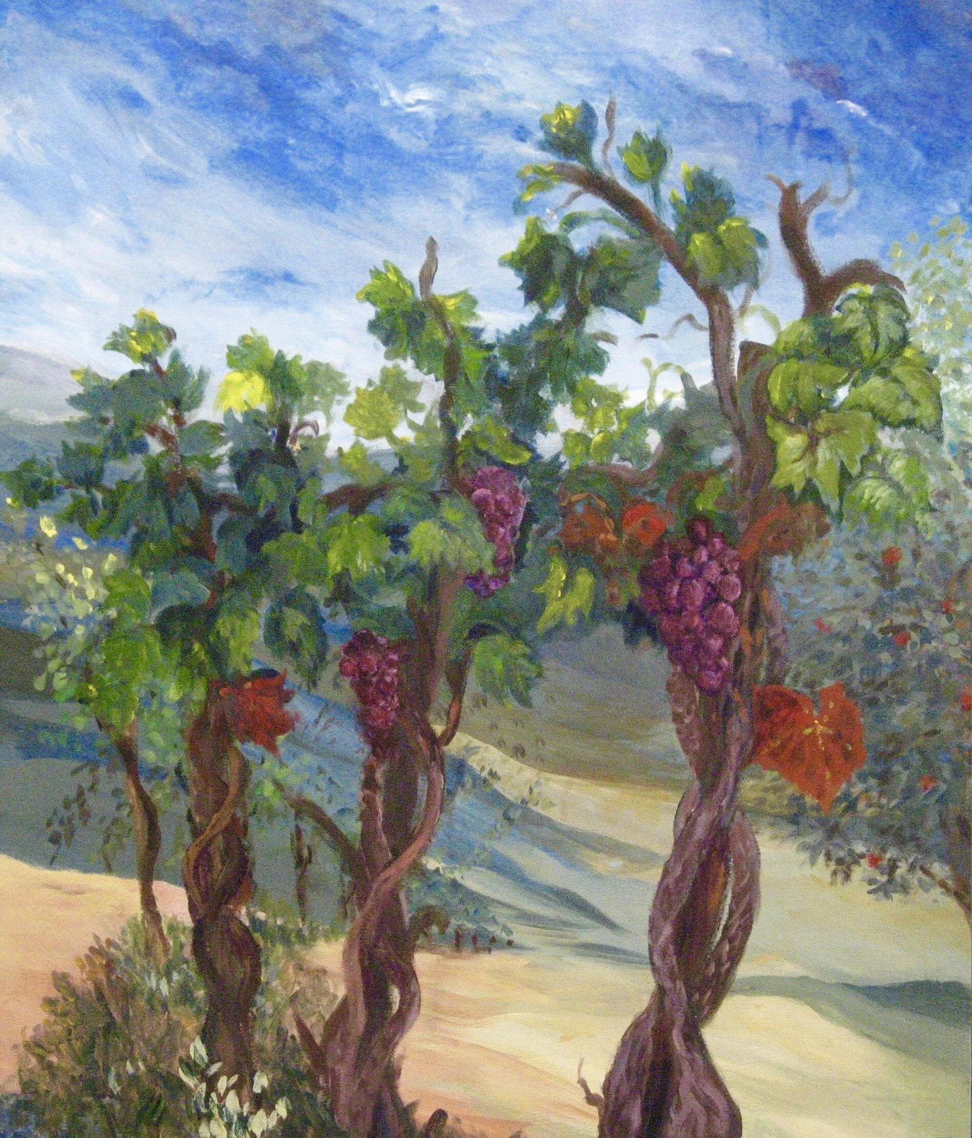 Grapes acrylic on canvas 16 x 20