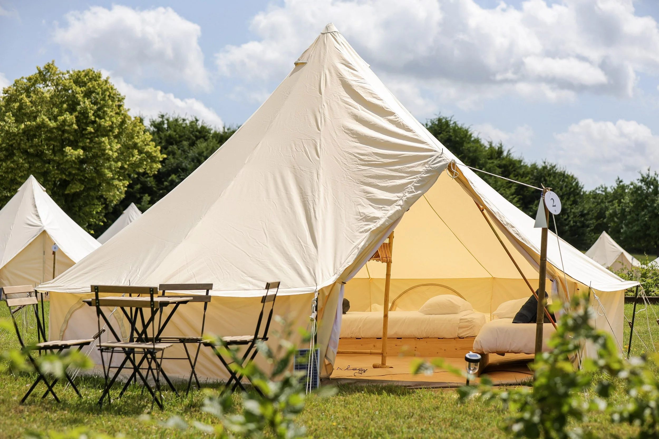 Luxuary Bell Tents with Bed & Bath Linen 