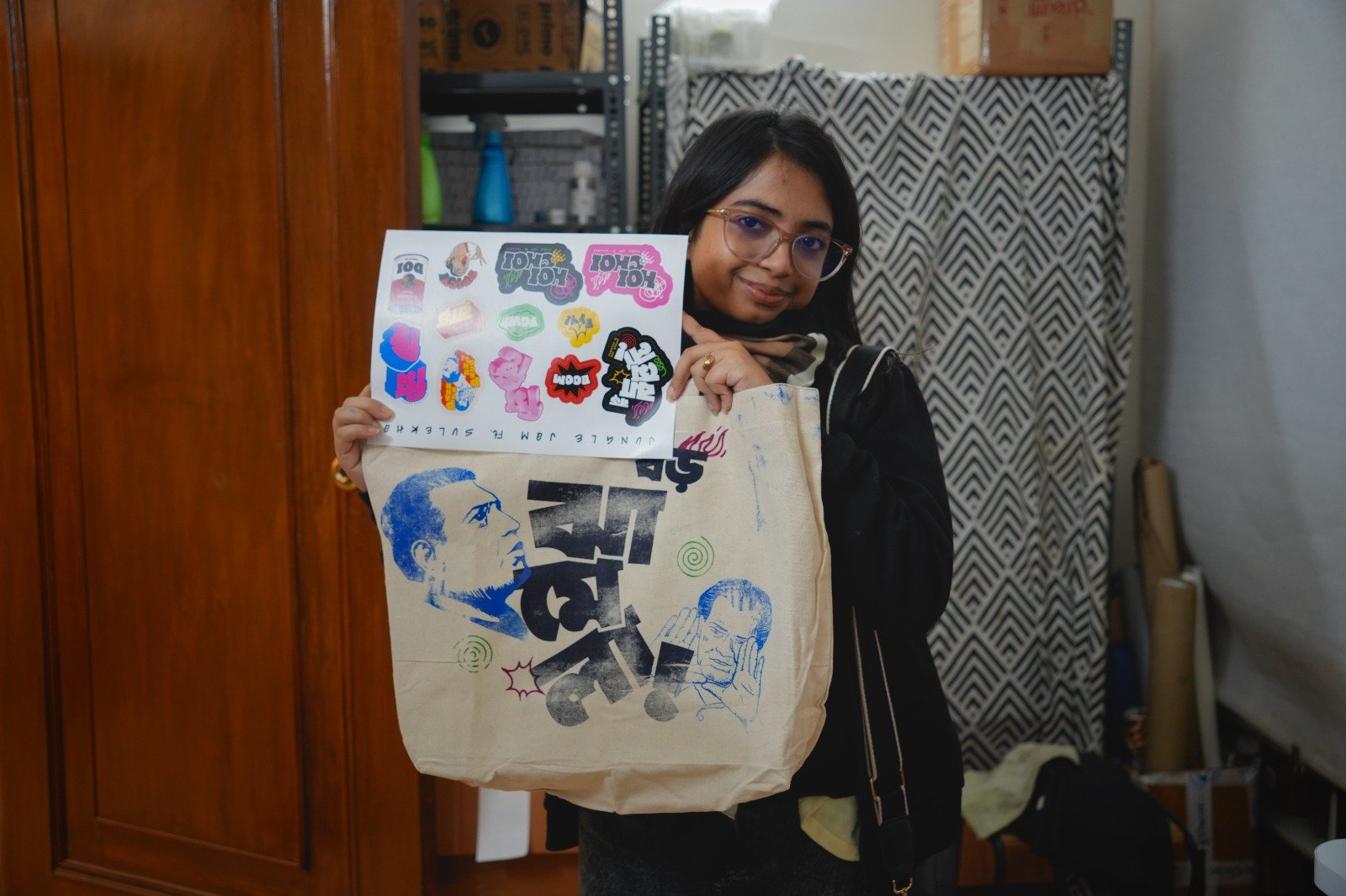 JAM attendees screen printing their designs