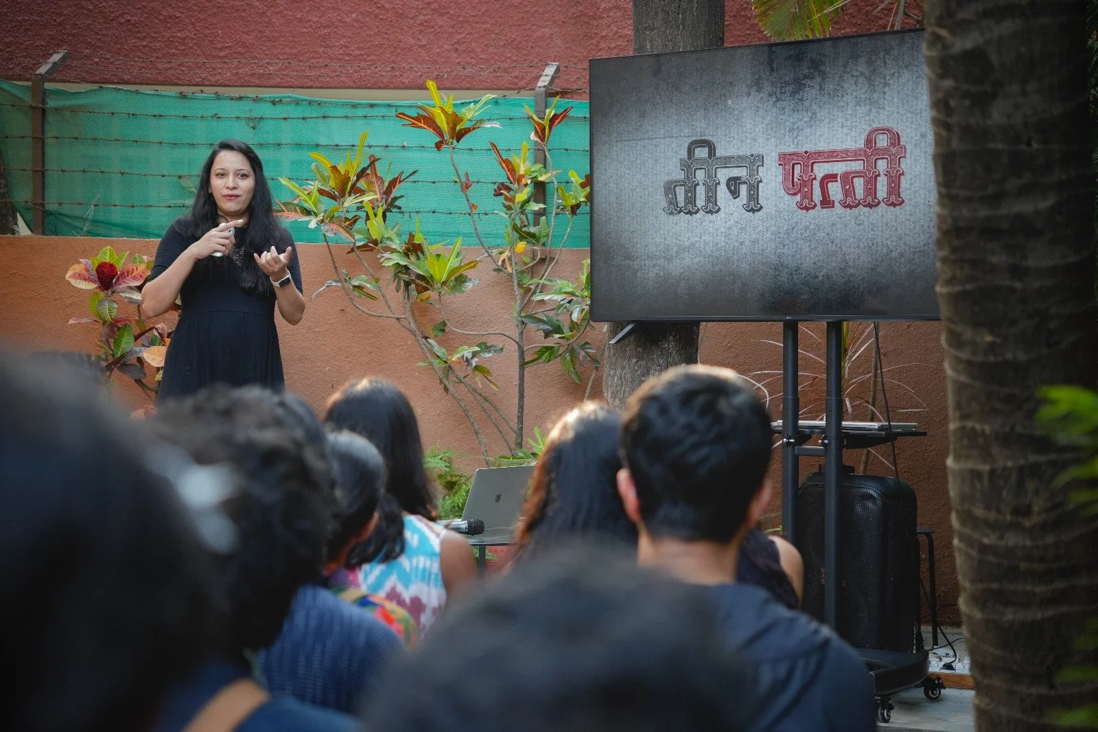 Sulekha Rajkumar giving a talk at the first JAM event