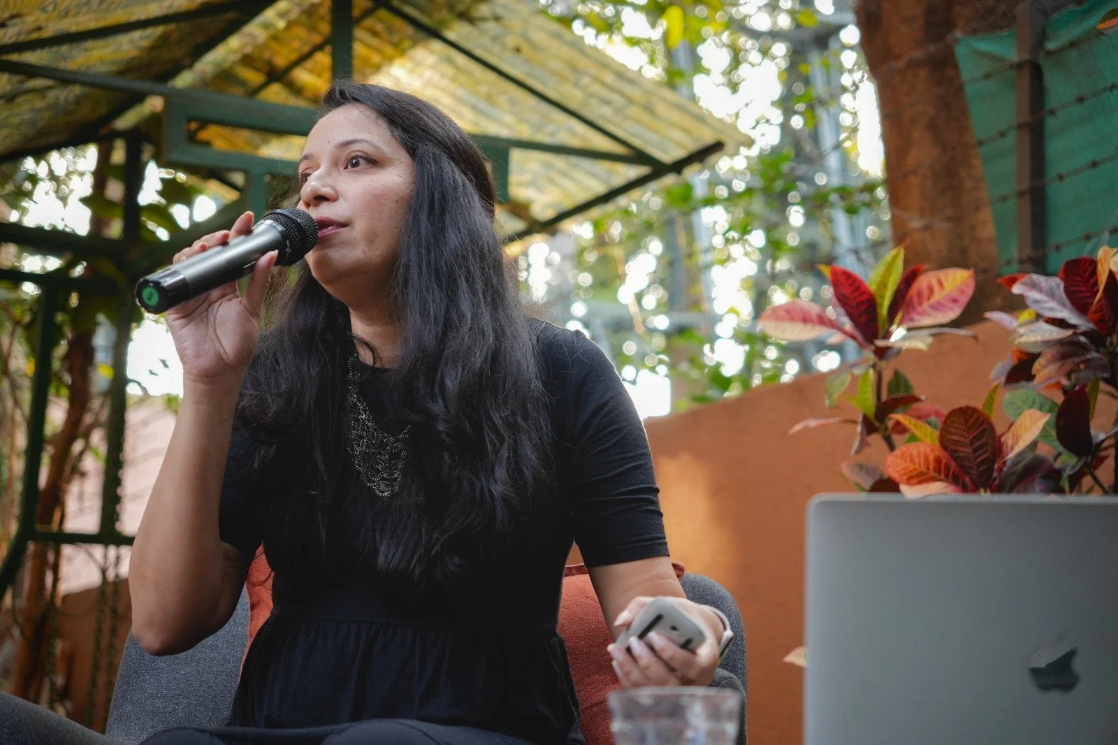 Sulekha Rajkumar giving a talk at JAM