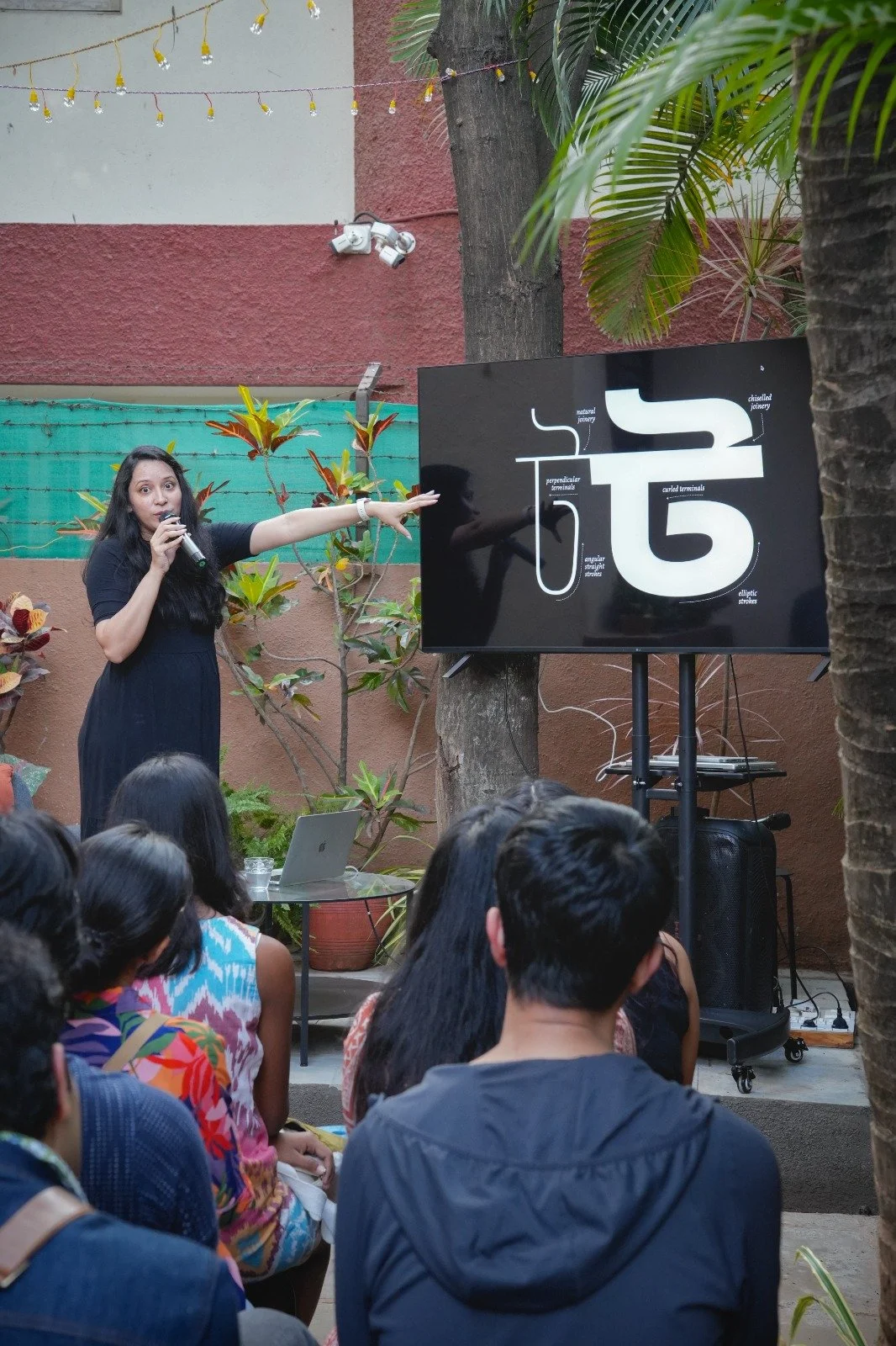 Sulekha Rajkumar showcashing her type design work at JAM