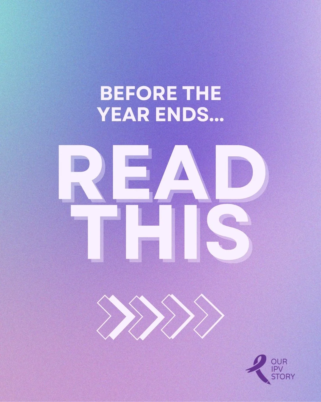 In 2026, our team at Our IPV Story is committed to continuing to amplify survivor voices. 

Will you do the same? Let&rsquo;s work together to help raise awareness about intimate partner violence and support all affected by it. 💜

#NewYear #EndDV #E