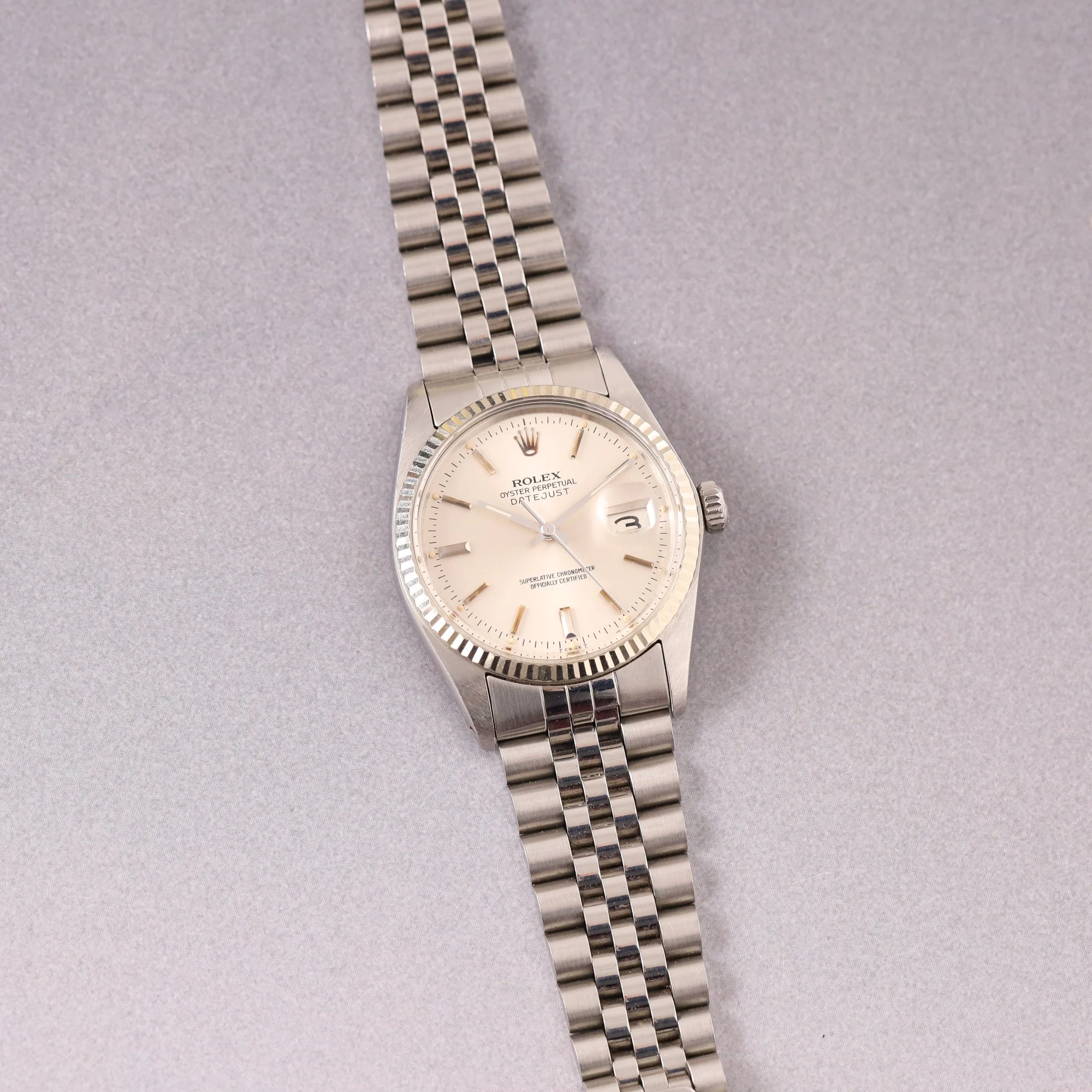 1979 Unpolished Rolex Datejust 16014 Silver "Sunburst" Dial + New Service.jpg