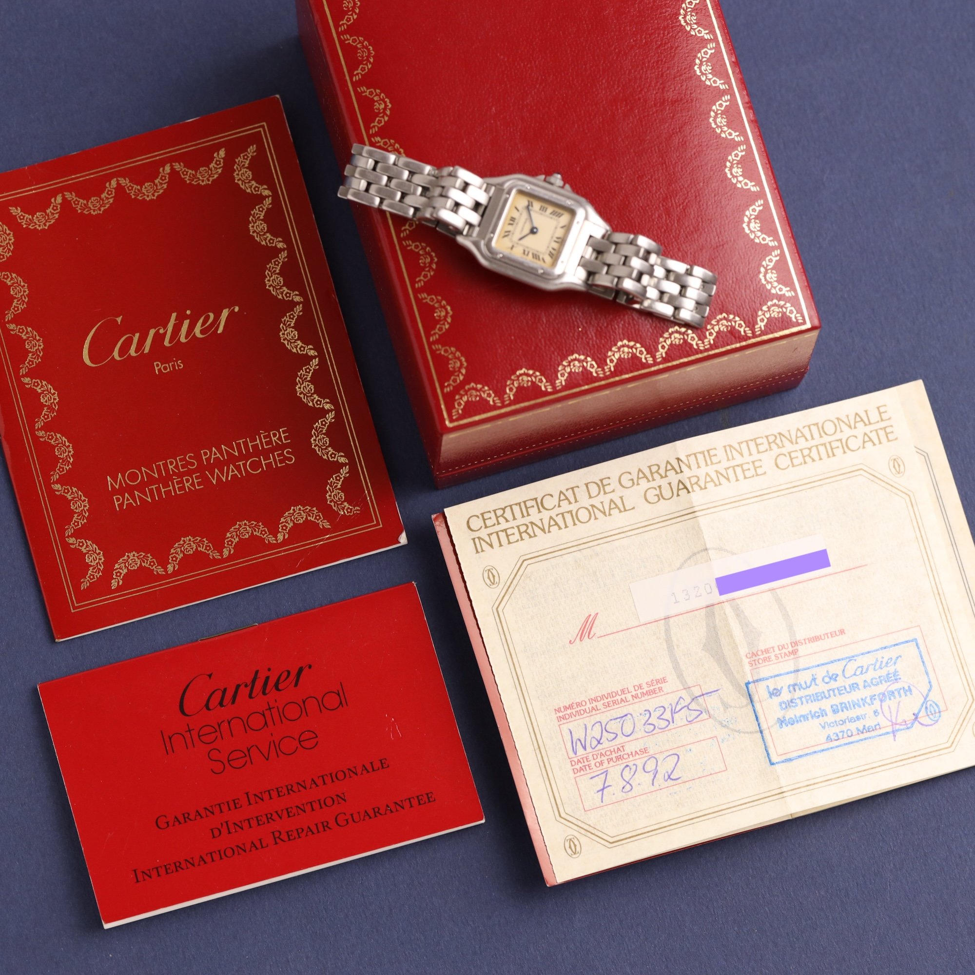 1992 Unpolished Cartier Panthère Mini 1320 "Caramel" Dial Fullset.jpg