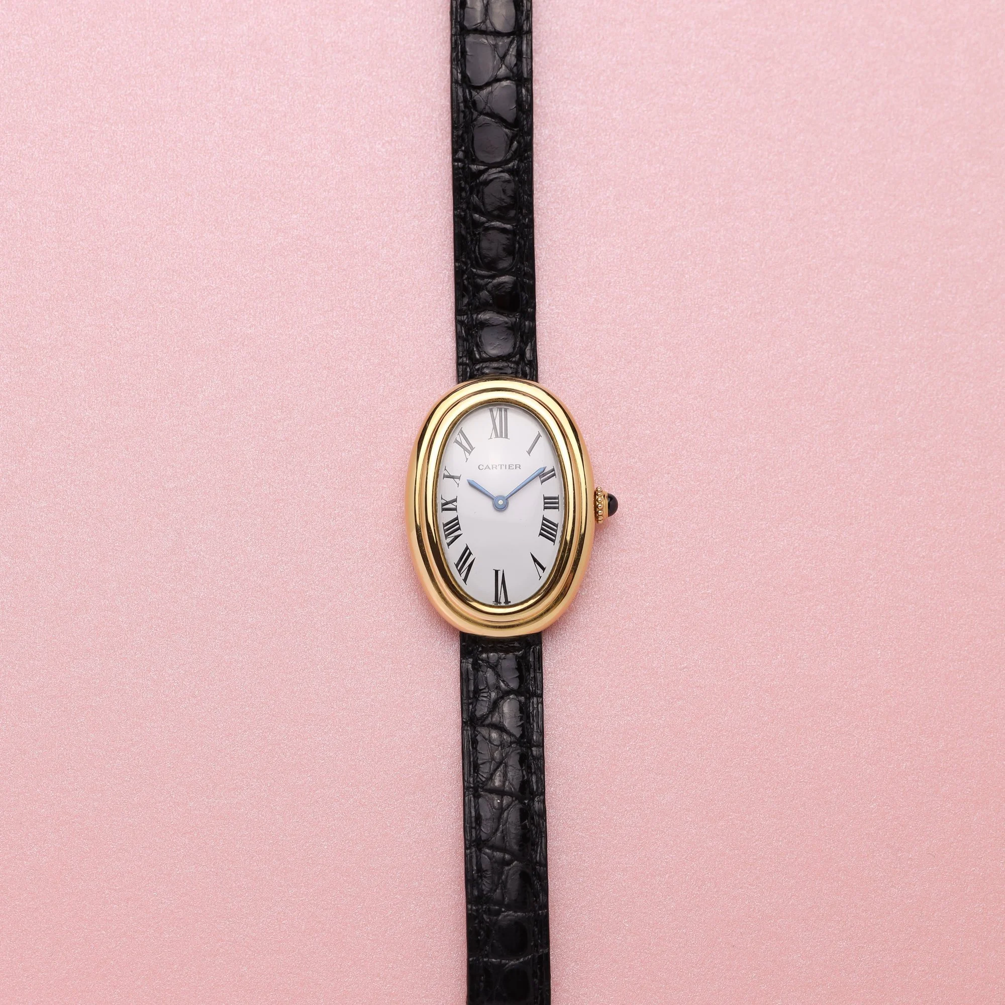 1980s Cartier Baignoire 18K 78094 "Paris" Dial + New Service