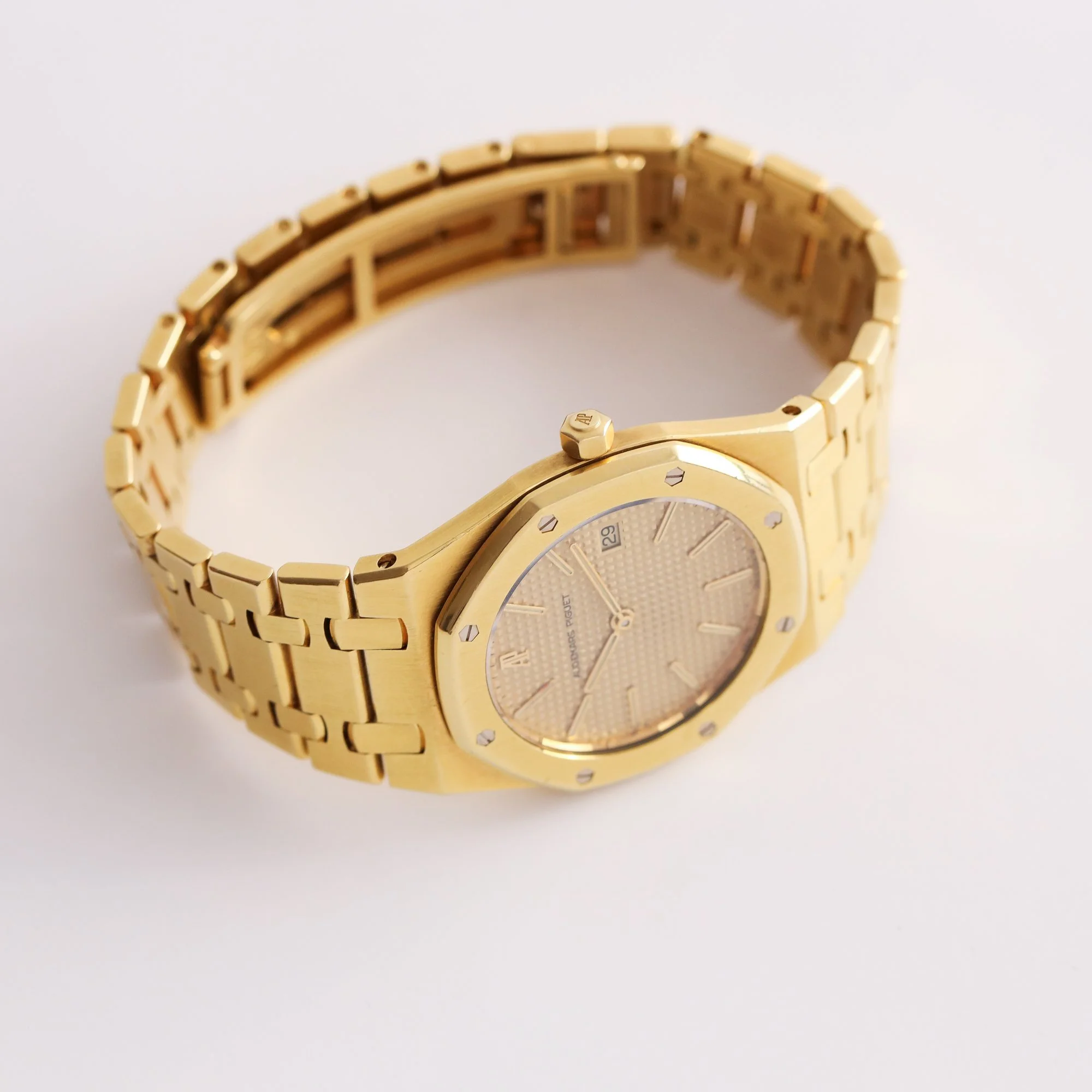 1980s Unpolished Audemars Piguet Royal Oak Midsize 56175BA "Havana" Tapestry Dial + Box.jpg