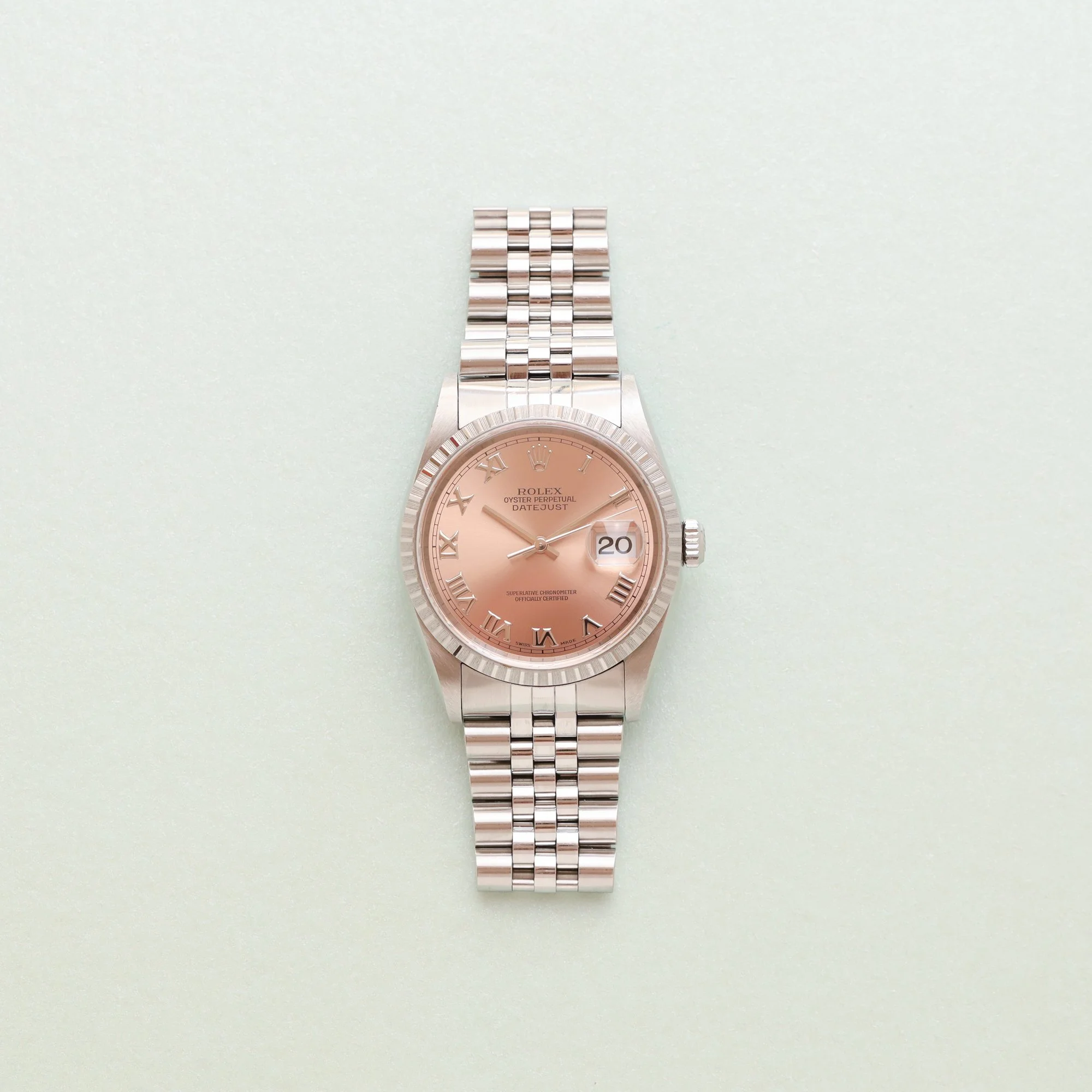 1999 Unpolished Rolex Datejust 16220 Rosé "Salmon" Dial Fullset.jpg