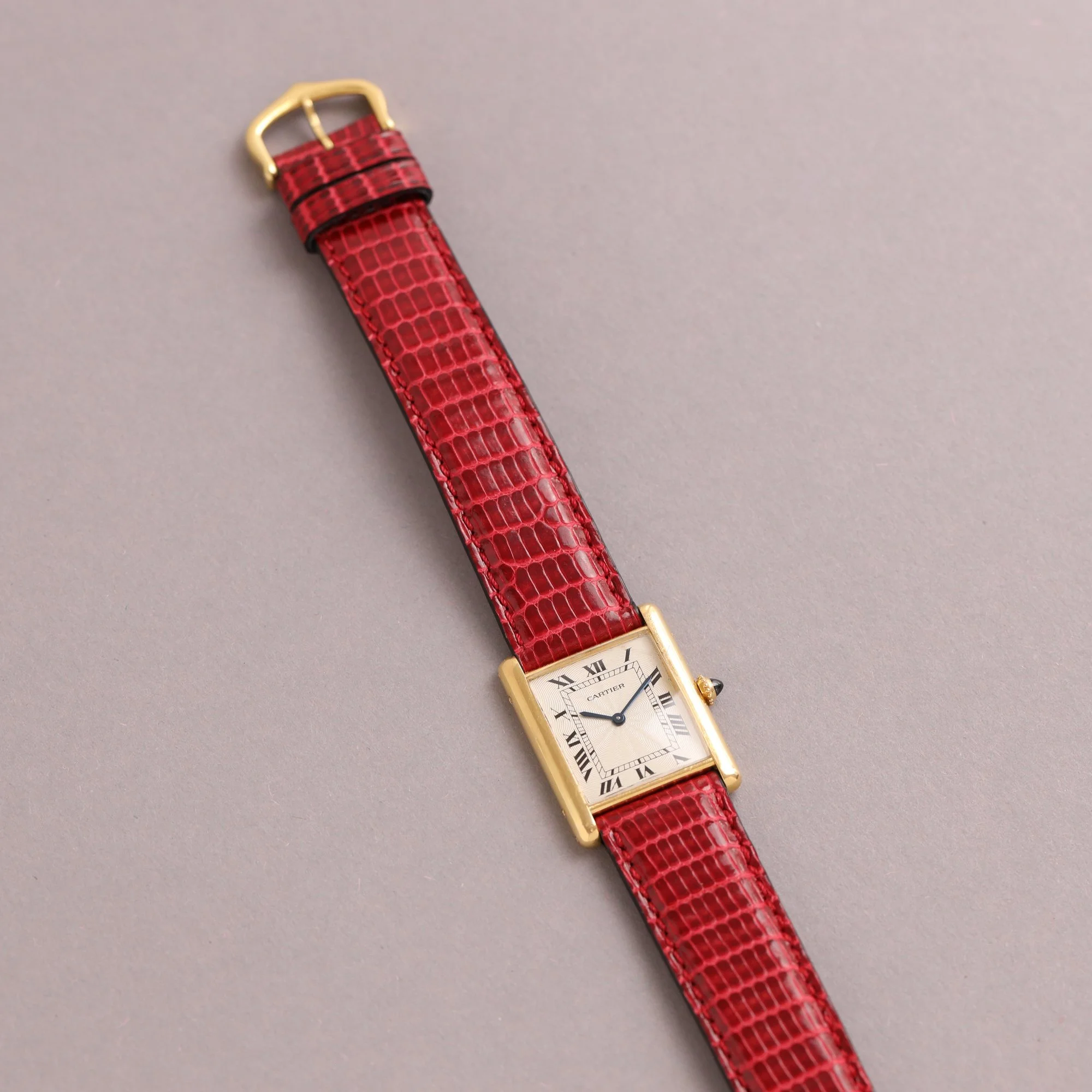 1994 Unpolished Cartier Tank Louis 18K Extra Plate 96065 "Flinqué" Dial Fullset + New Service.jpg