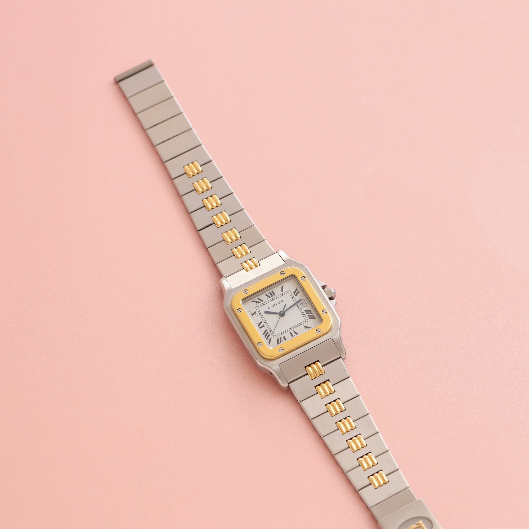 1983 Cartier Santos Carrée 2961 "Godron" Bracelet Fullset.jpg