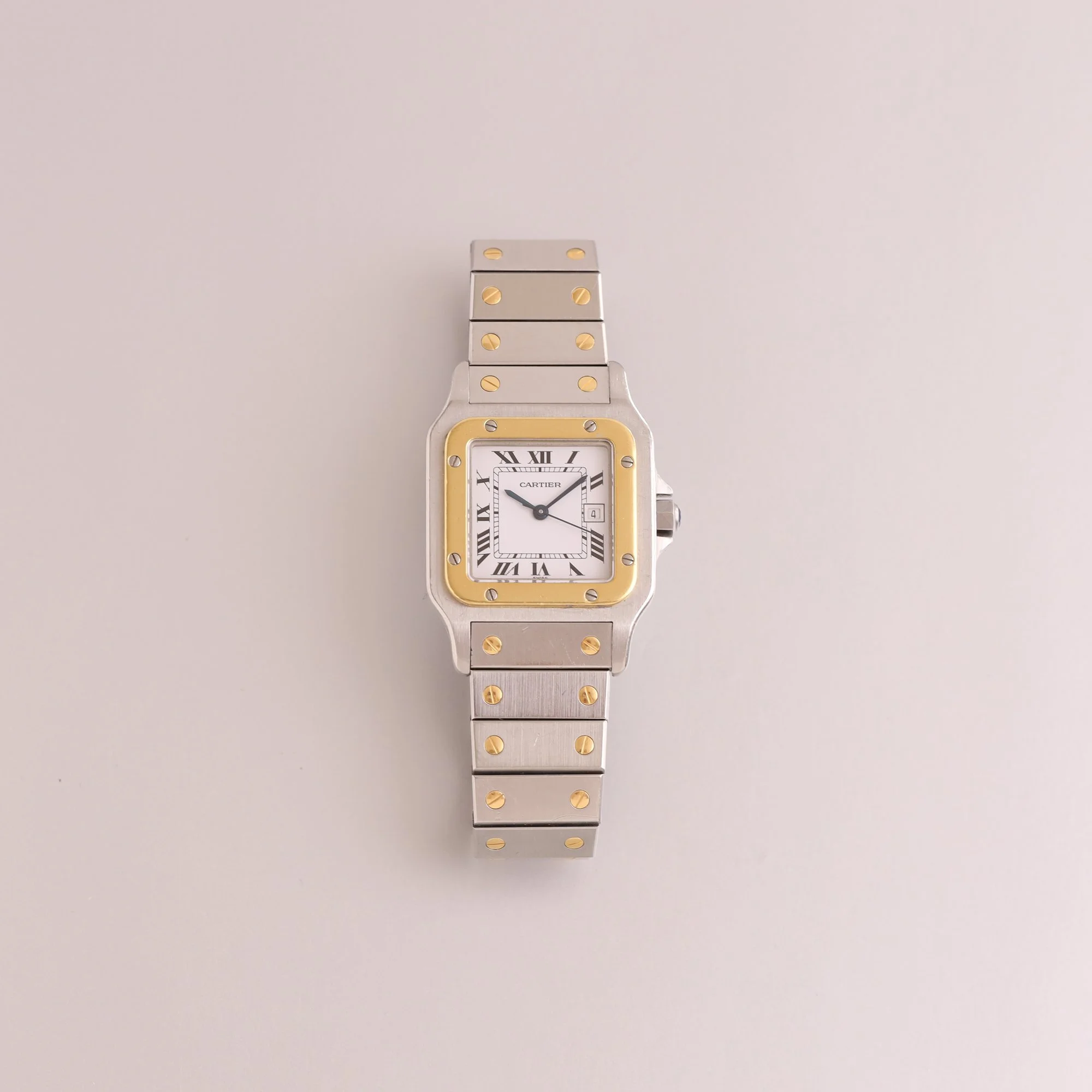 1990s Unpolished Cartier Santos Carrée 2961 MK3 "Swiss Only" Dial.jpg