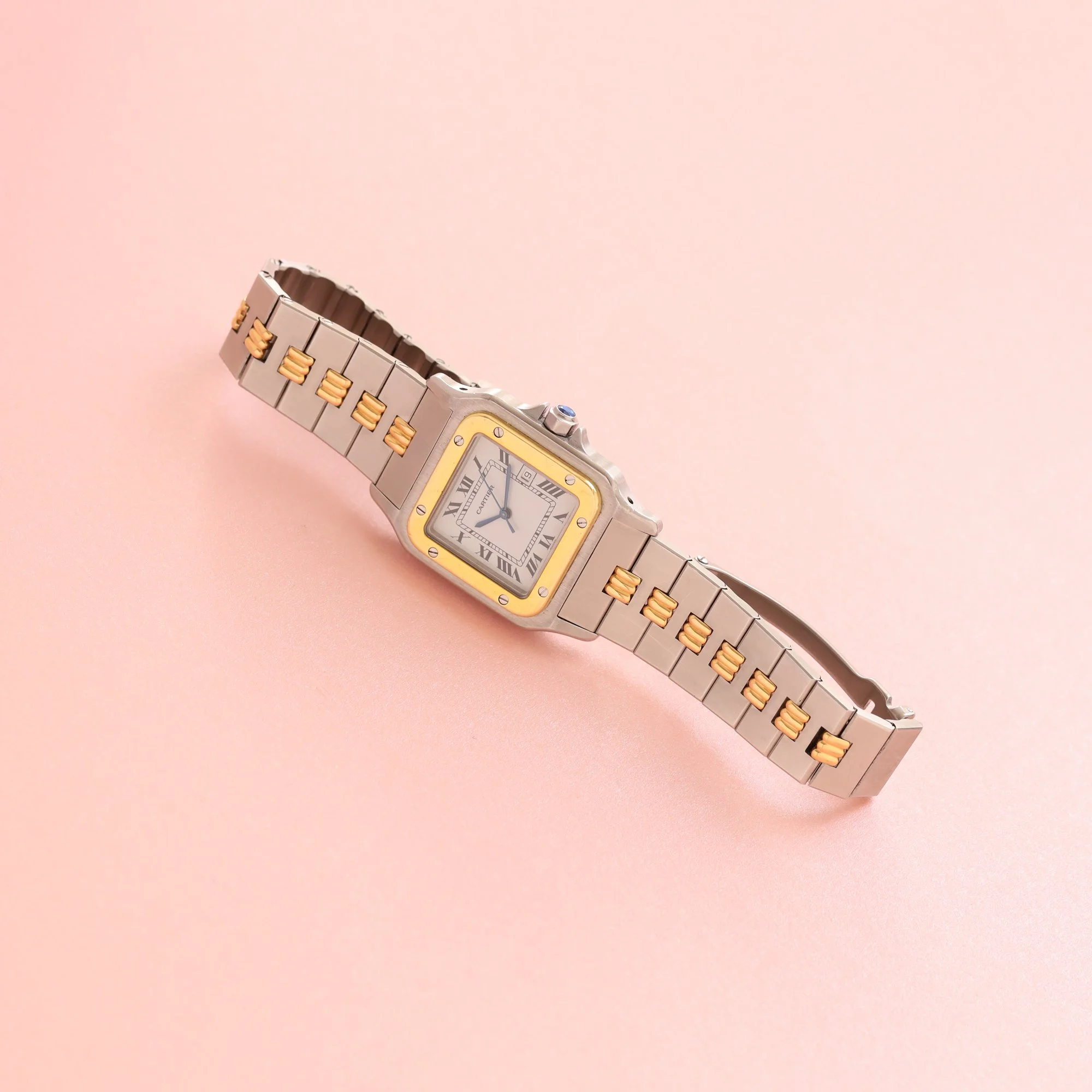 1983 Cartier Santos Carrée 2961 "Godron" Bracelet Fullset