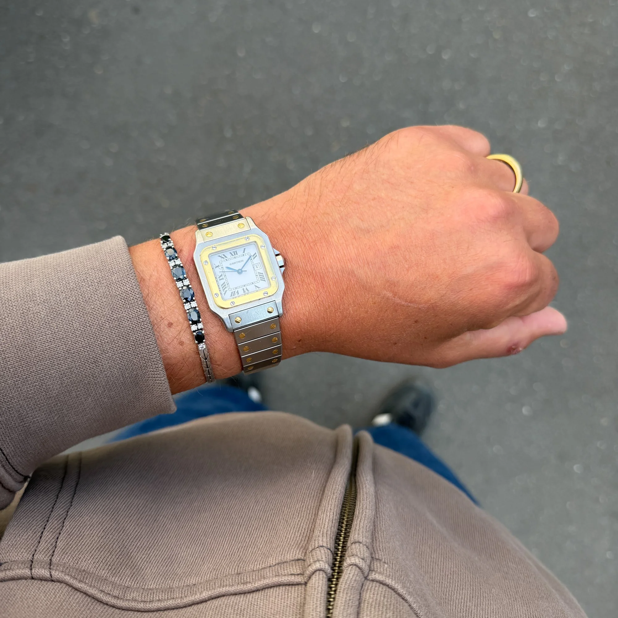 1990s Unpolished Cartier Santos Carrée 2961 MK3 "Swiss Only" Dial.jpg