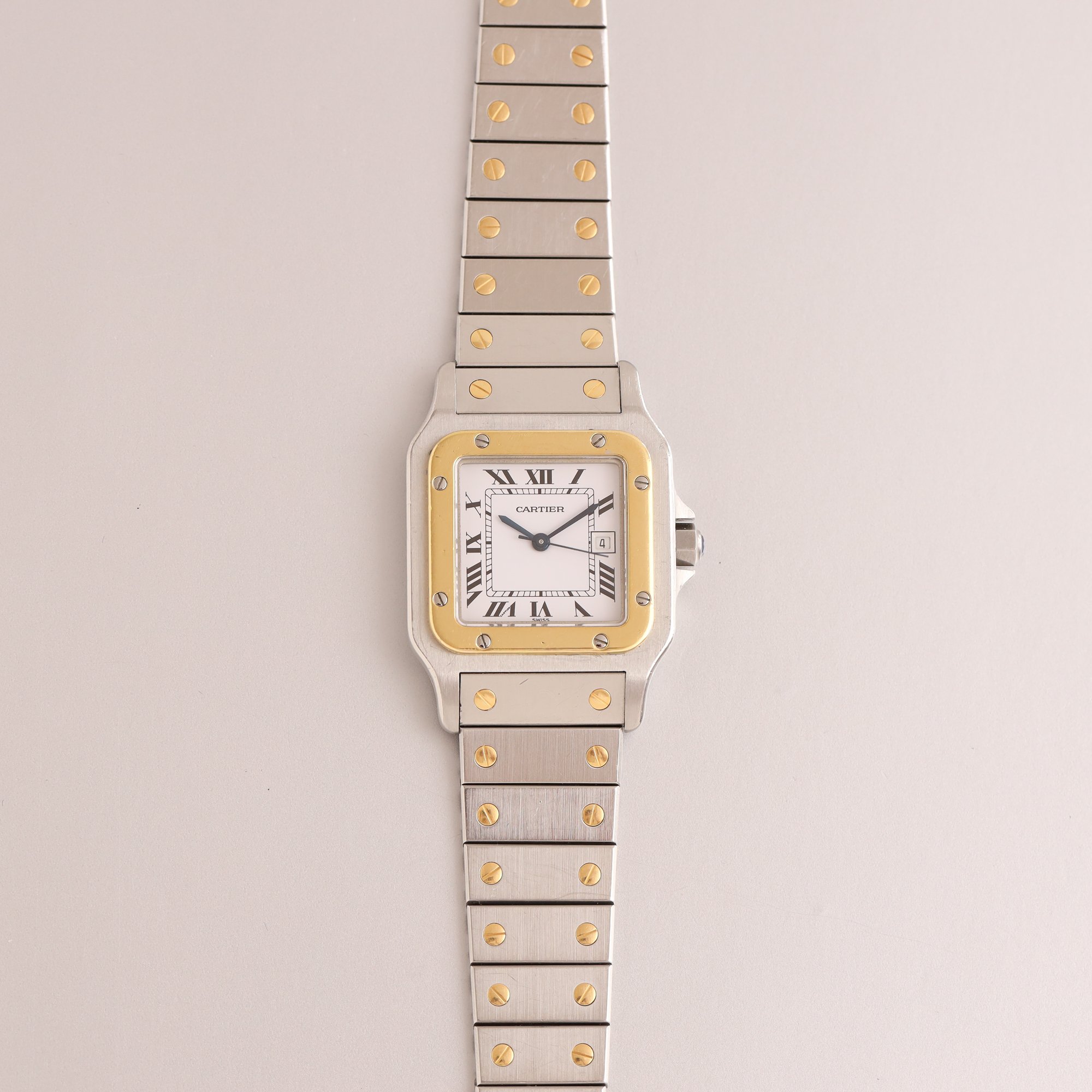 1990s Unpolished Cartier Santos Carrée 2961 MK3 "Swiss Only" Dial.jpg
