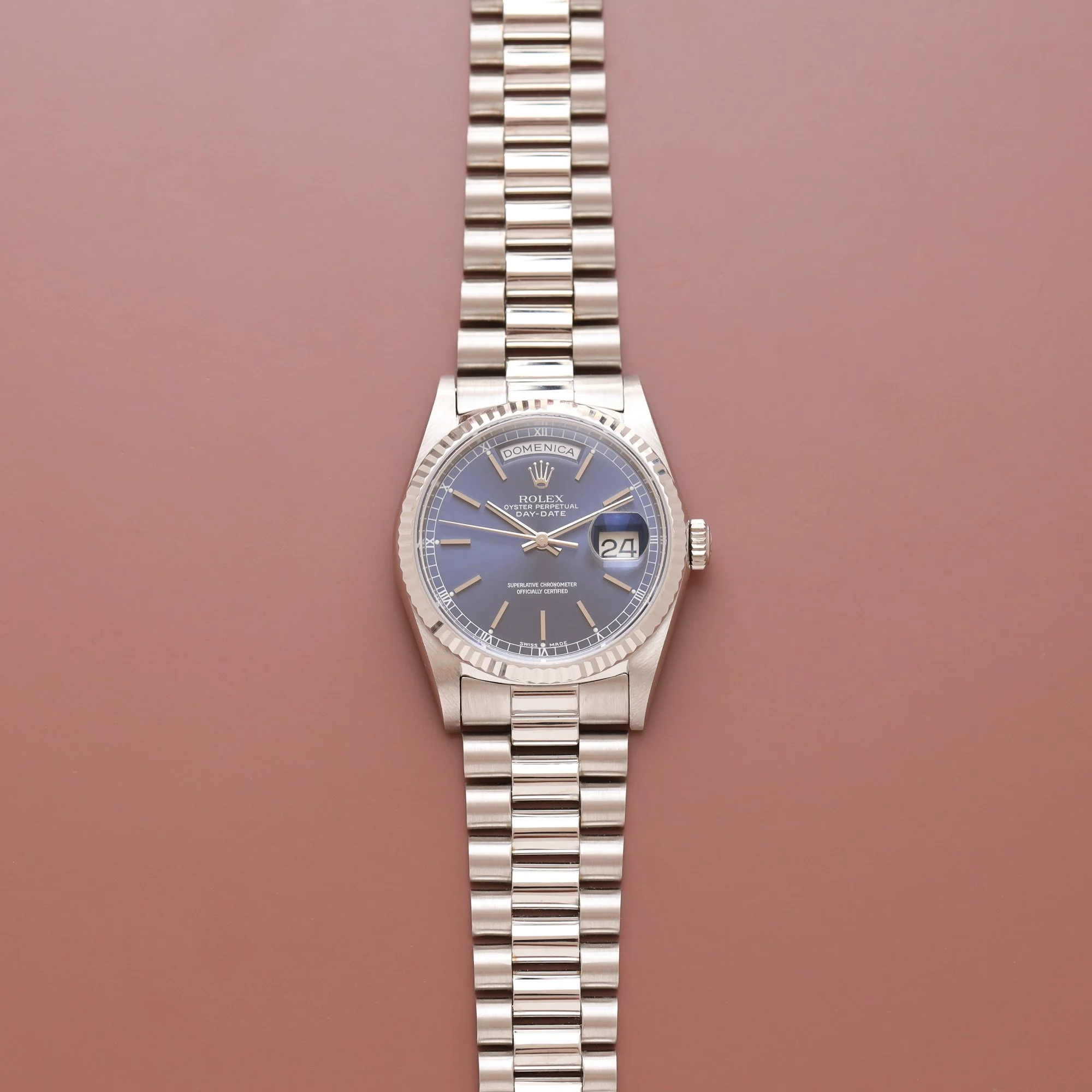 1999 Rolex Day Date 18K 18239 Blue "Sunray" Dial Fullset.jpg