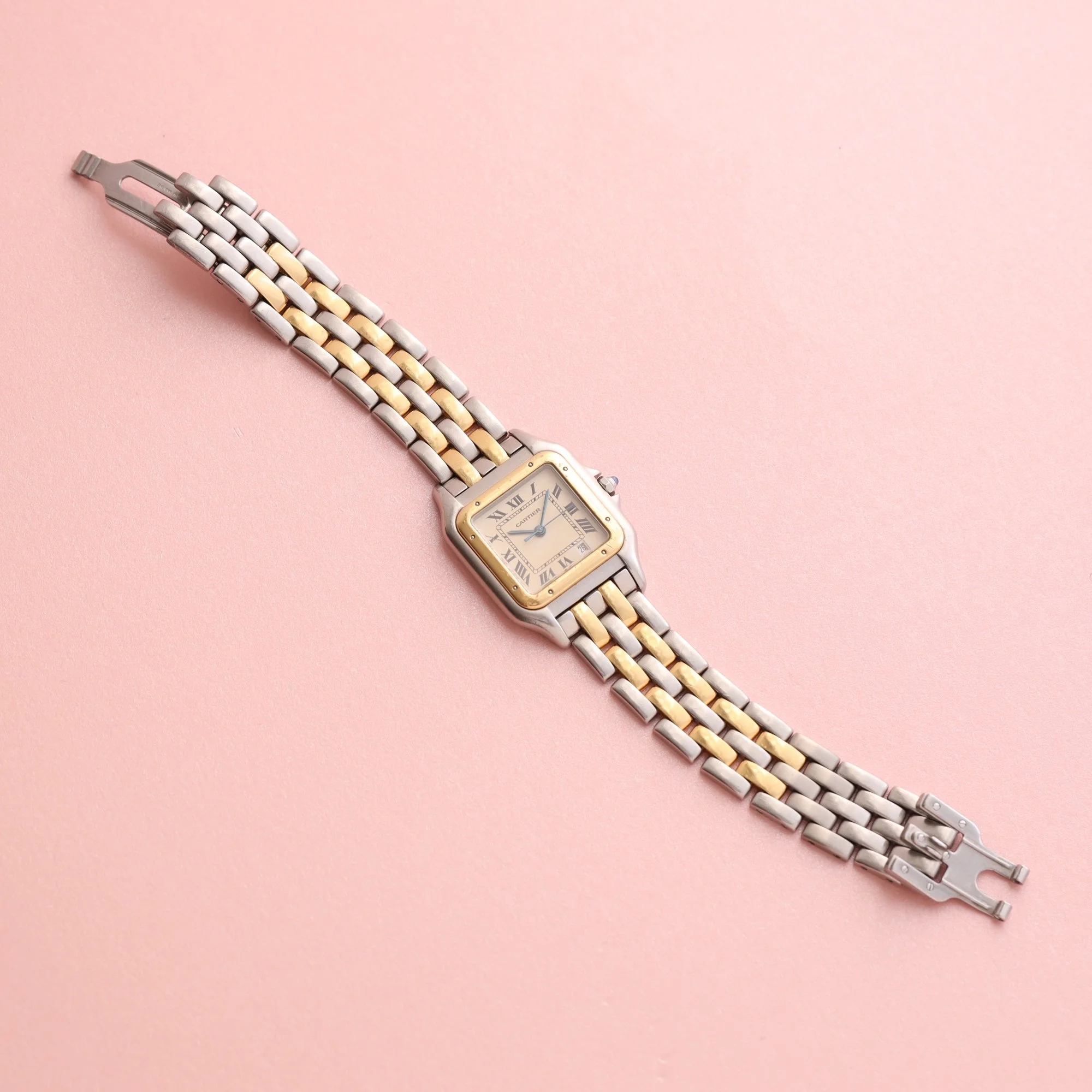 1990s Cartier Pantère Medium Size 183949 2-Rows "Cream" Dial.jpg