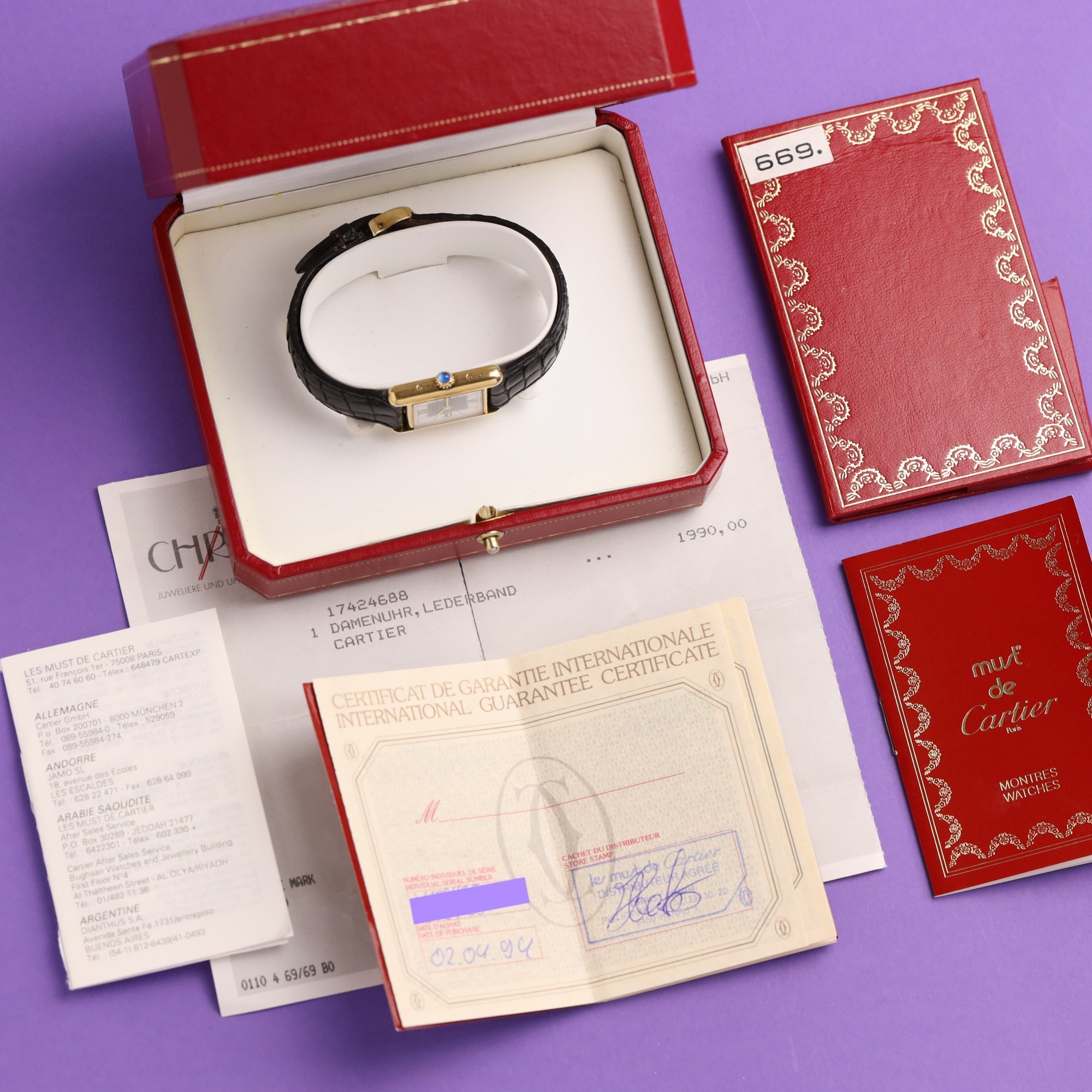 1994 Cartier Tank Must Small Model 5057001 "Art Deco" Dial Mega Fullset.jpg