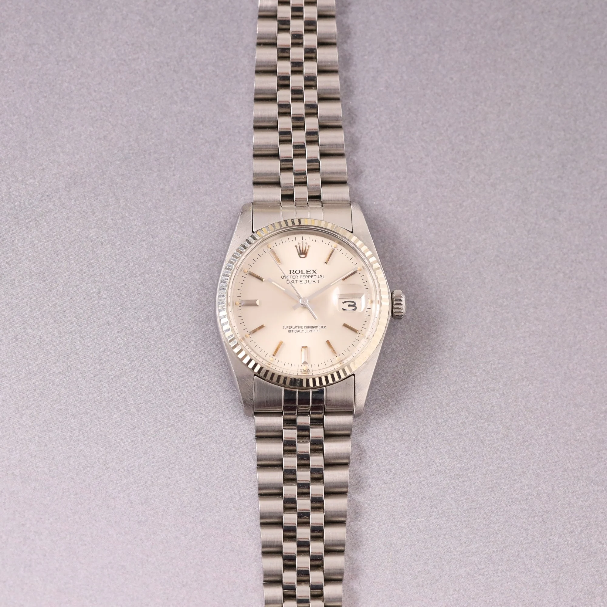 1979 Unpolished Rolex Datejust 16014 Silver "Sunburst" Dial + New Service.jpg
