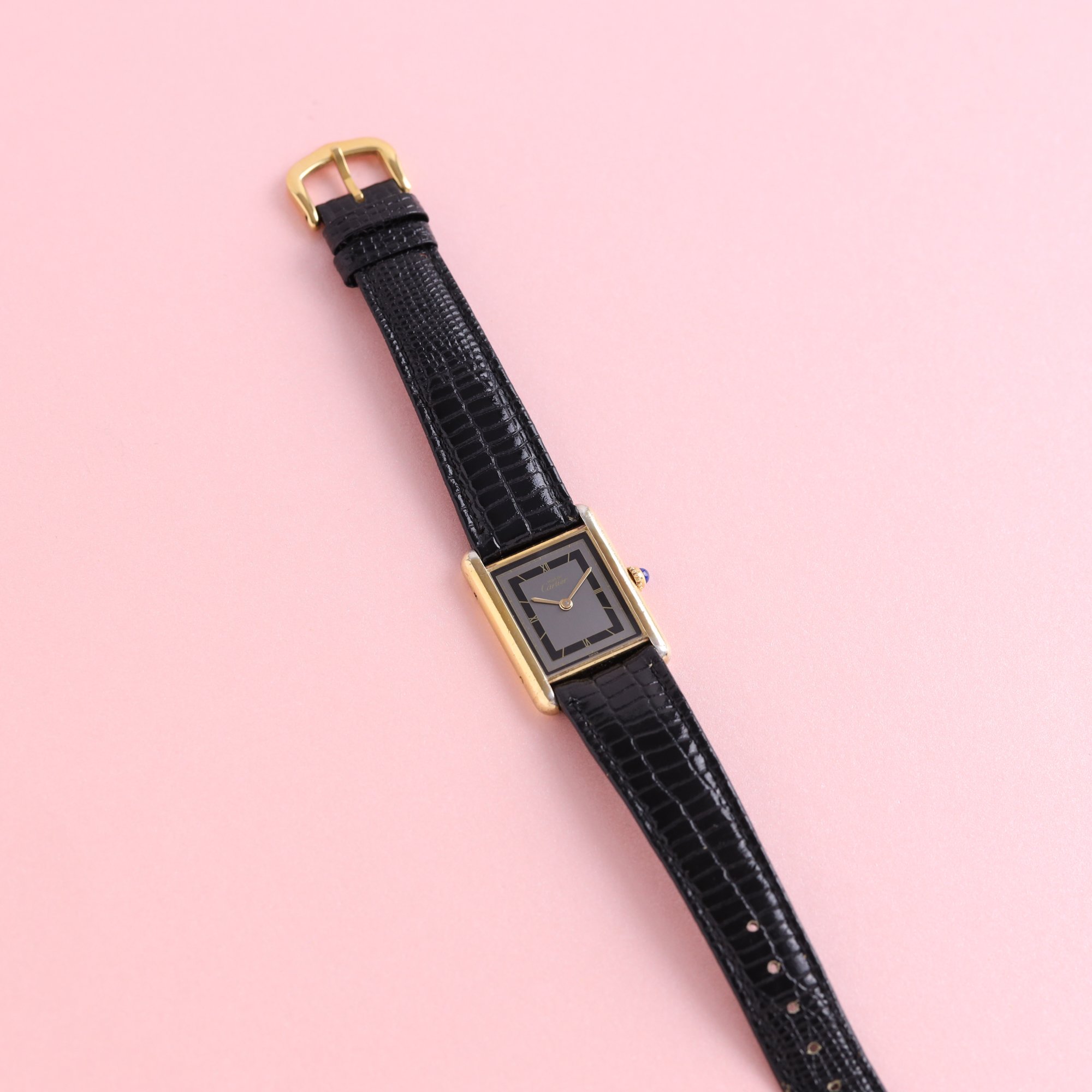 1980s Cartier Tank Must Large Model 681006 Slate Grey "Art Deco" Dial.jpg