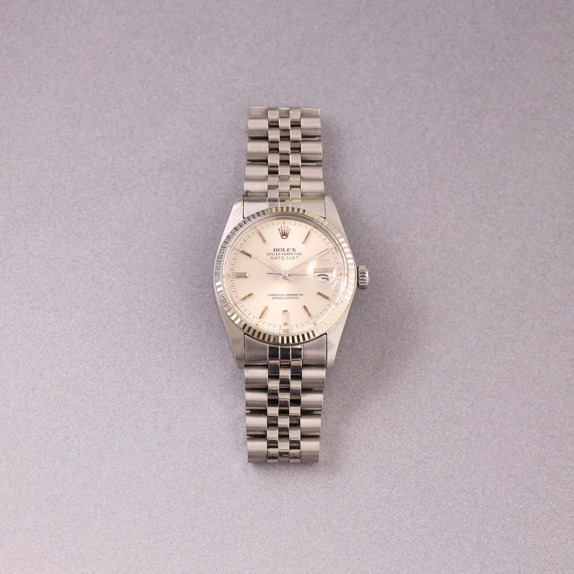 1979 Unpolished Rolex Datejust 16014 Silver "Sunburst" Dial + New Service.jpg