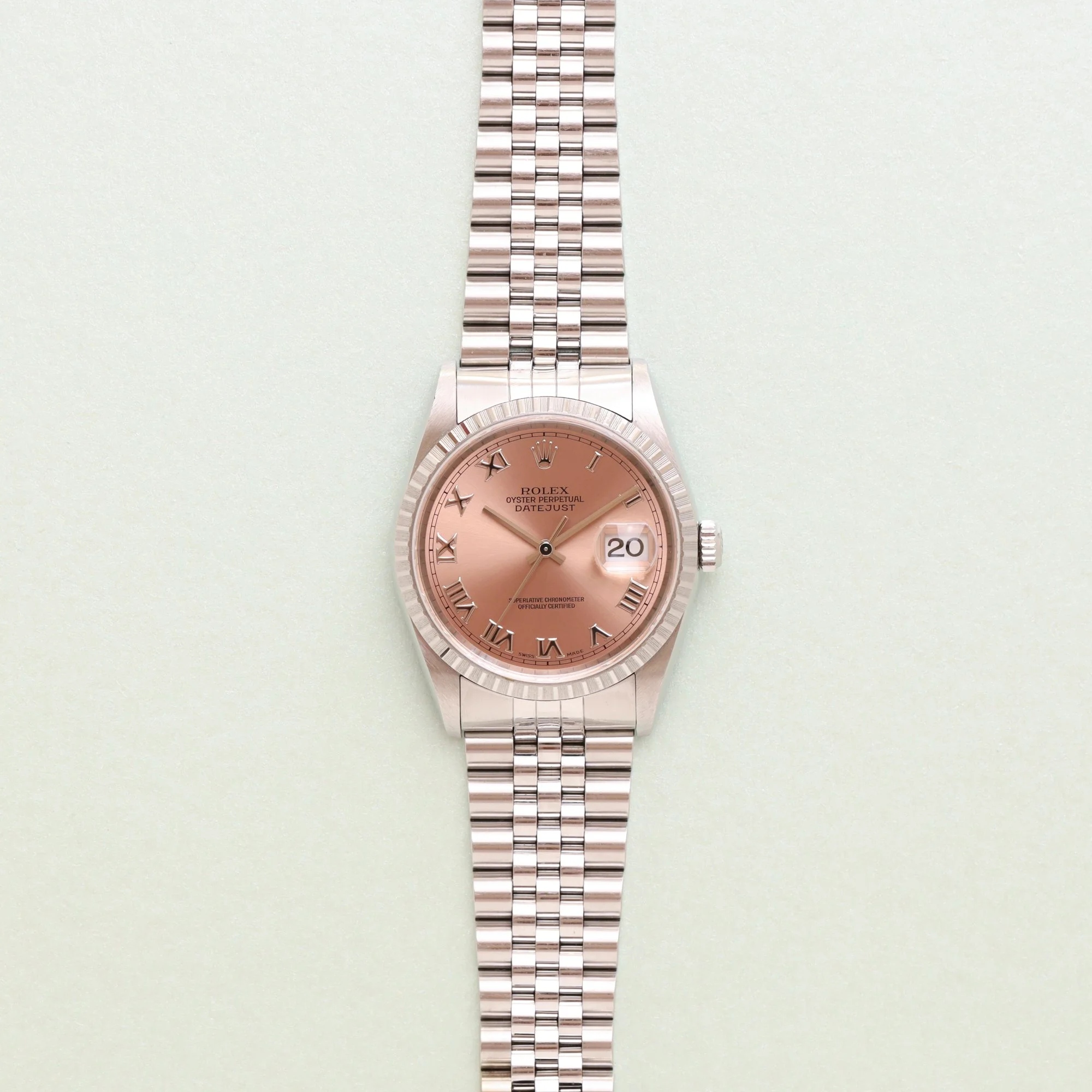 1999 Unpolished Rolex Datejust 16220 Rosé "Salmon" Dial Fullset.jpg