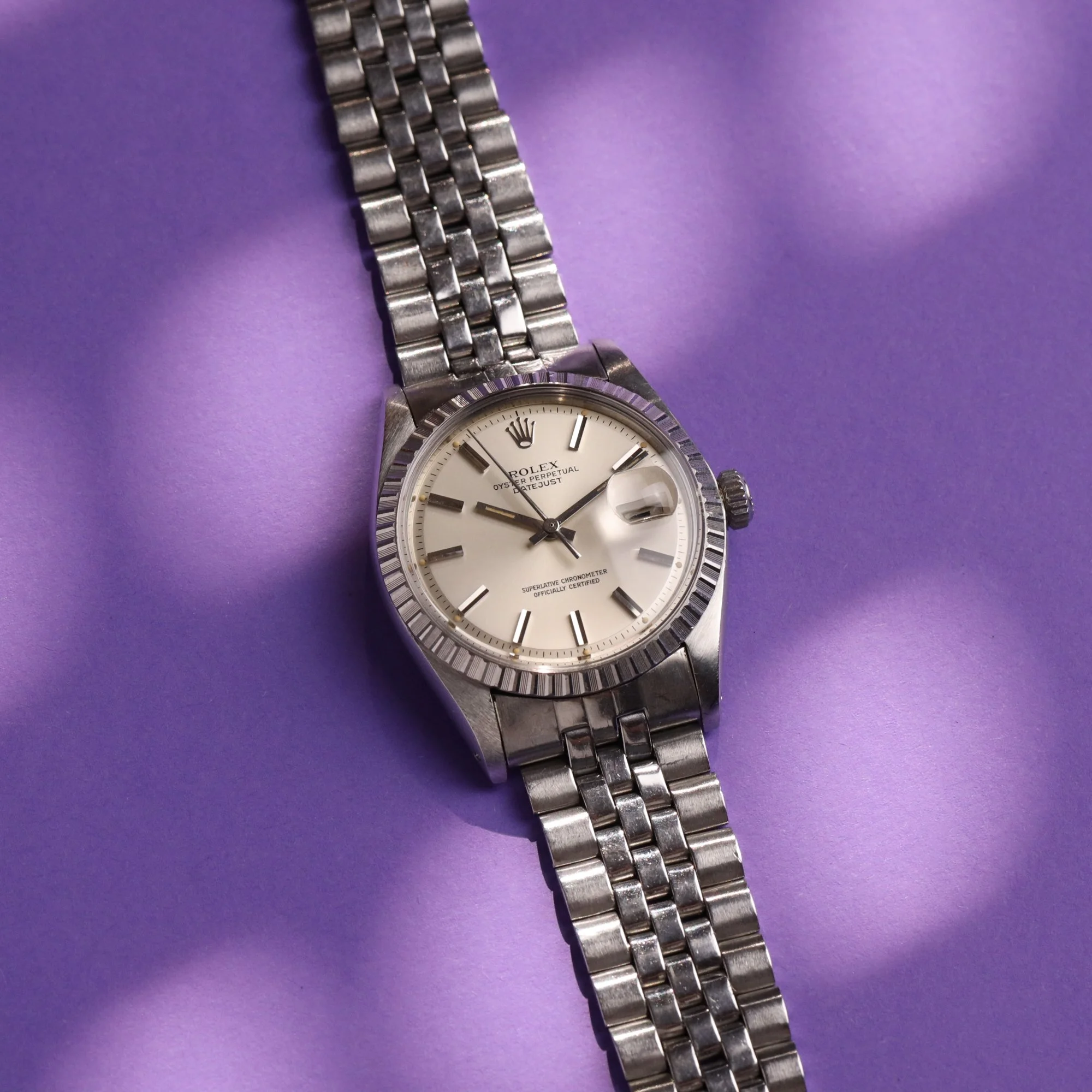 1977 Unpolished Rolex Datejust 1603 "Pie Pan" Dial Fullset LC100 + New Service
