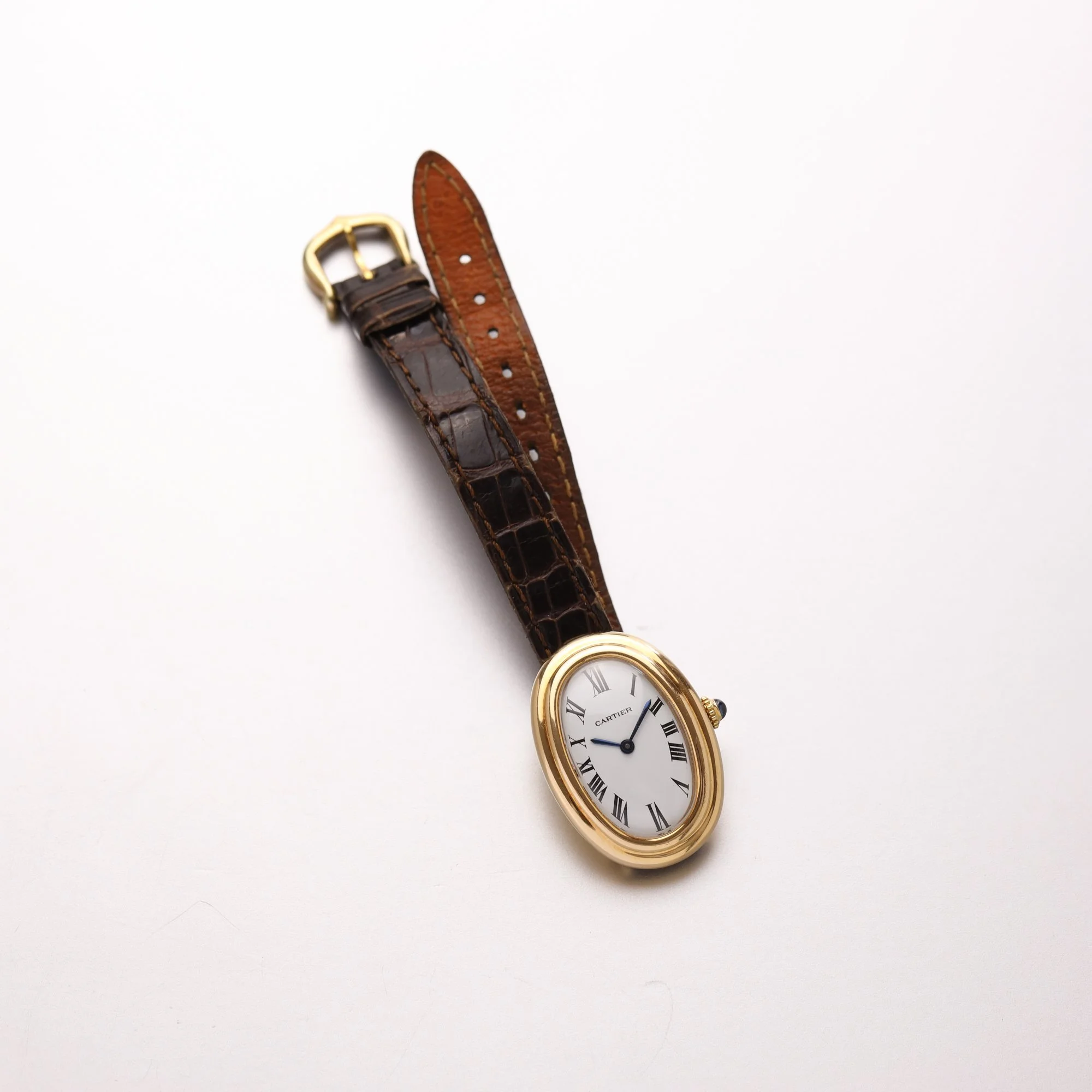 [ON HOLD] 1982 Cartier Baignoire 18K 78094 "Paris" Dial Fullset