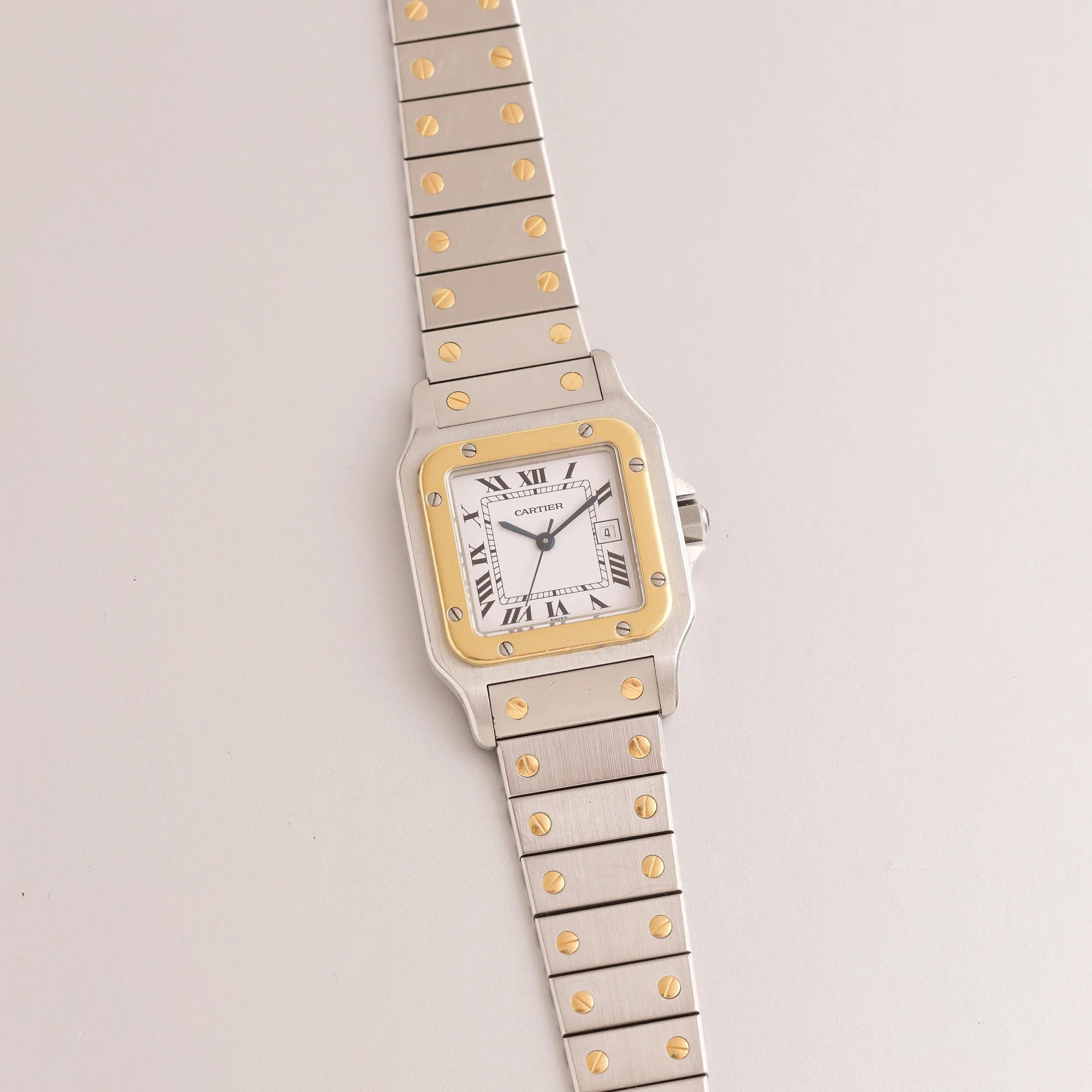 1990s Unpolished Cartier Santos Carrée 2961 MK3 "Swiss Only" Dial.jpg