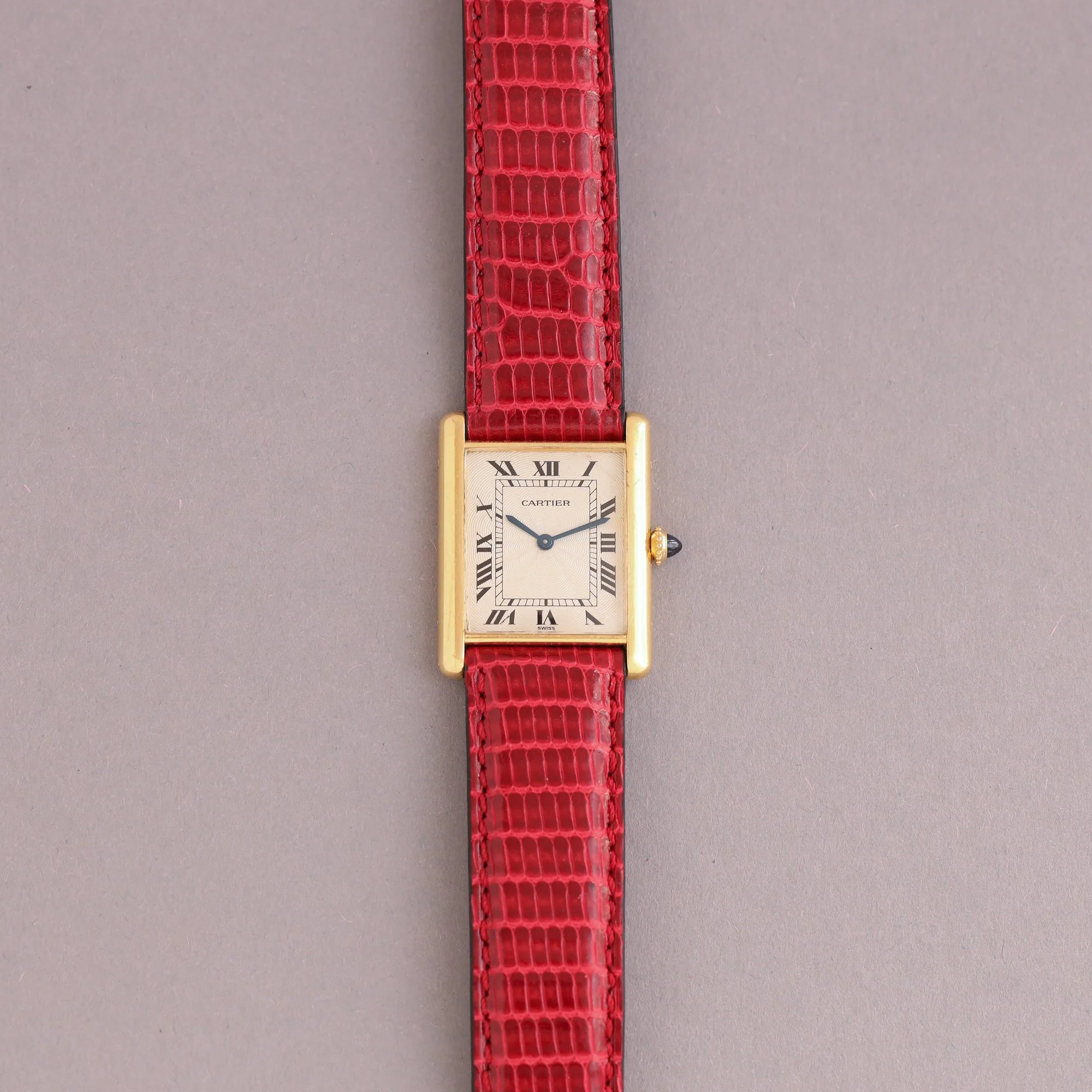 1994 Unpolished Cartier Tank Louis 18K Extra Plate 96065 "Flinqué" Dial Fullset + New Service.jpg