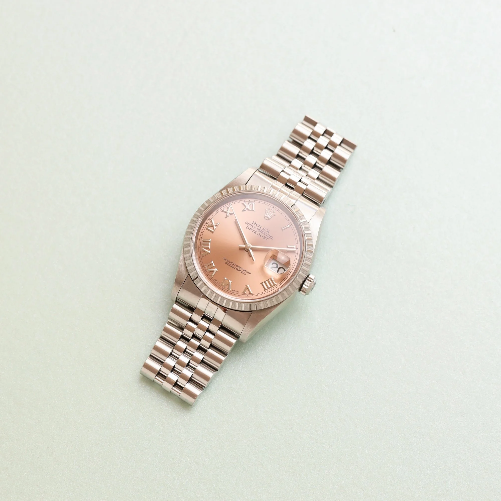 1999 Unpolished Rolex Datejust 16220 Rosé "Salmon" Dial Fullset.jpg