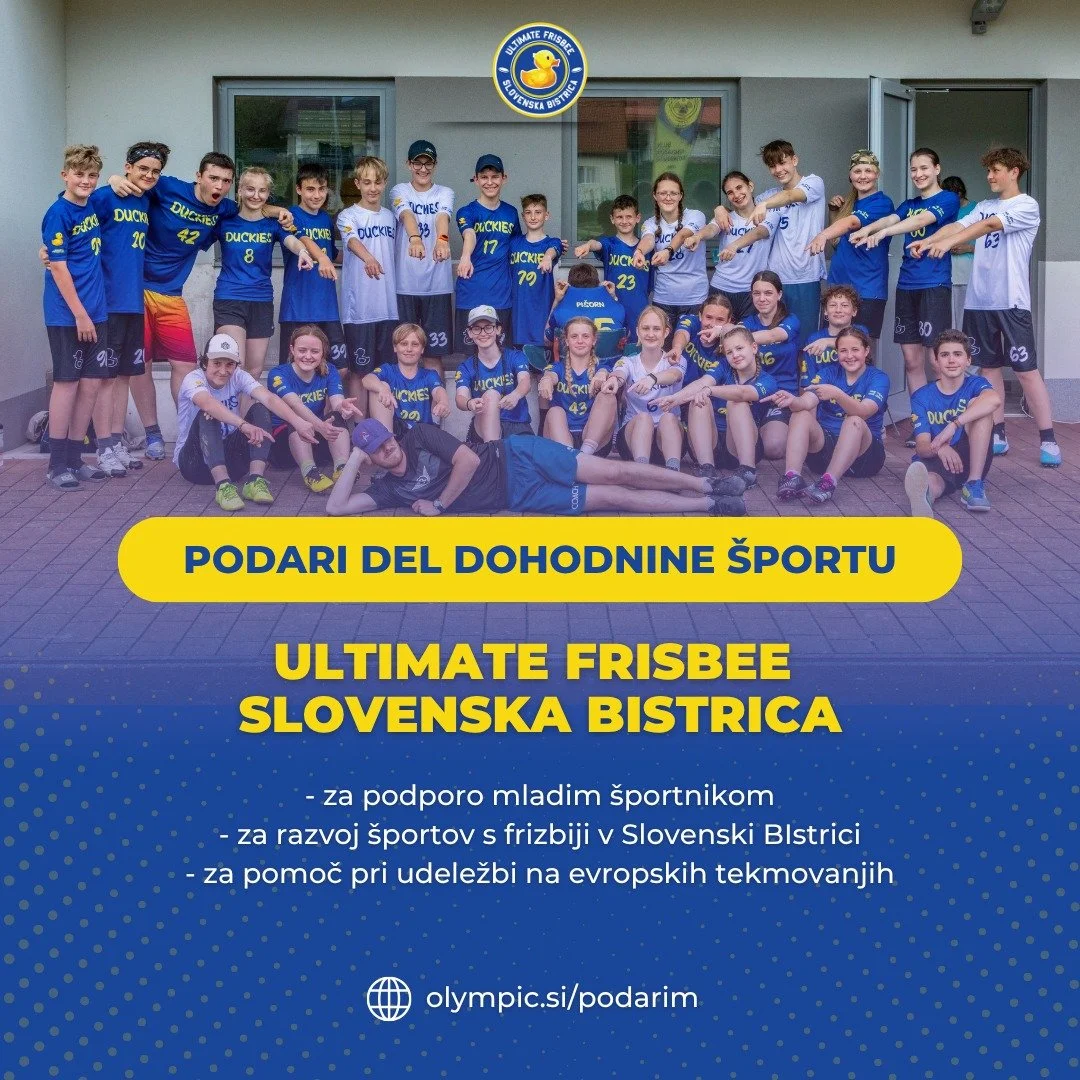 🎯 Podari 1 % dohodnine za &scaron;port in mlade!

Ali ve&scaron;, da lahko 1 % svoje dohodnine nameni&scaron; dru&scaron;tvu po svoji izbiri &ndash; brez dodatnega stro&scaron;ka zate? 🫶
Ta del tvojih davkov bi sicer ostal državi, ti pa ga lahko pr