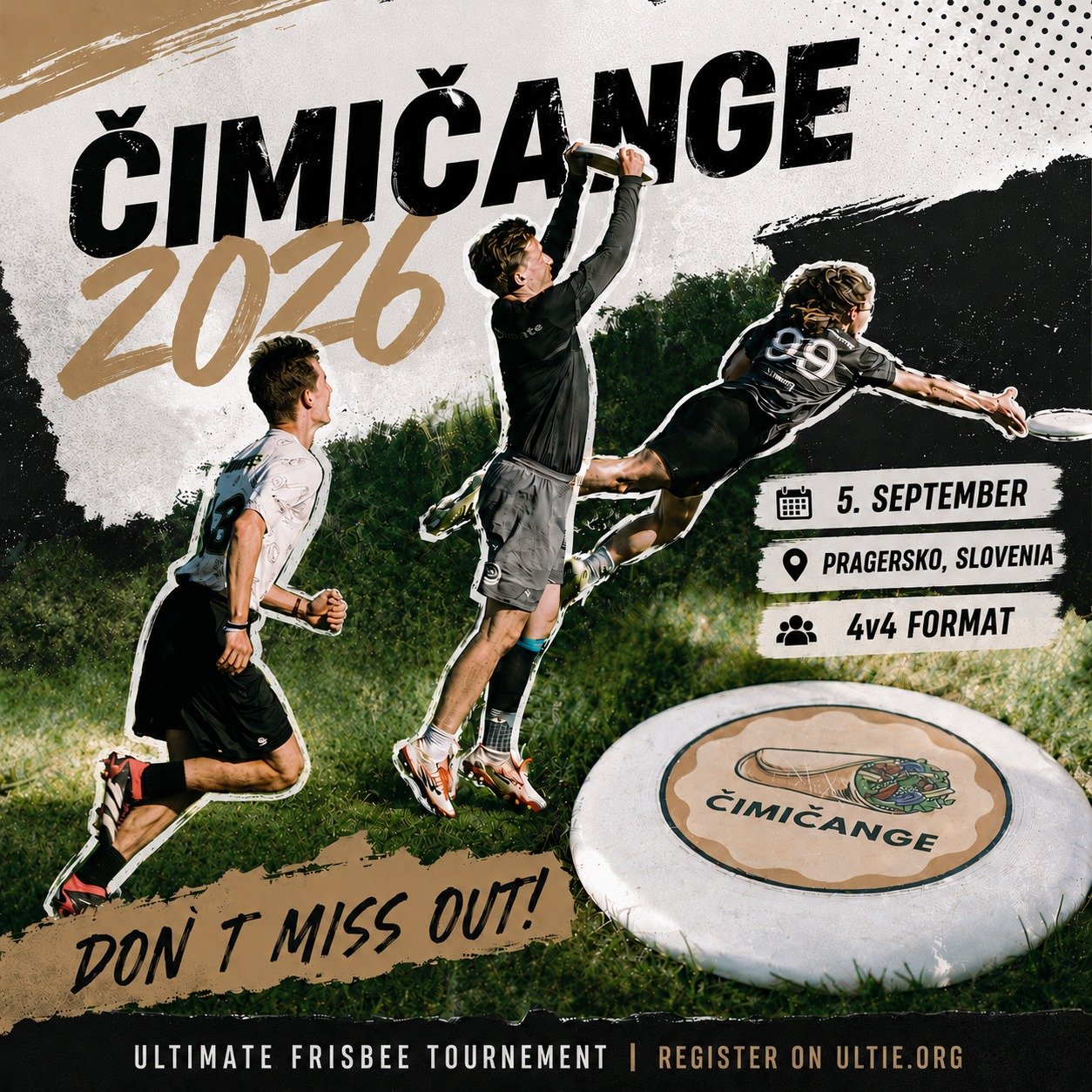 🌯🥏 ČIMIČANGE 2026 are back!

Epic games, great people, and unforgettable vibes await. Are you ready? 🔥

See you on the field! 💪☀️

Register here! https://ultie.org/cimi-26

#čimičange2026 #UltimateFrisbee #PlayUltimate #FrisbeeLife #UltimateFamil