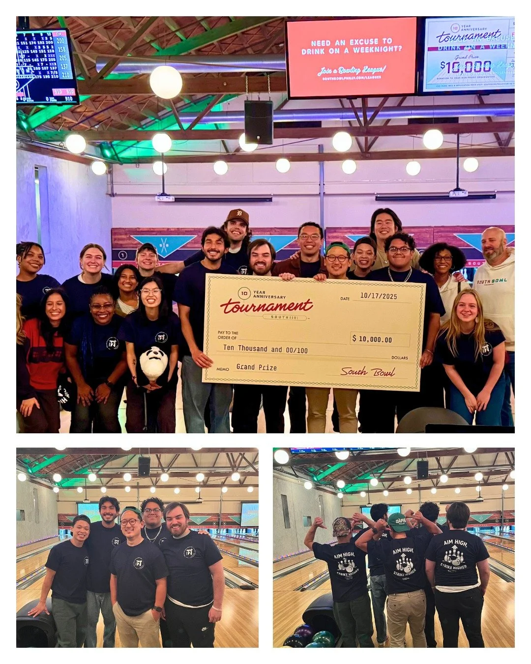 WE WON 🏆
Last Friday, we won $10,000 at South Bowl's 10 Year Anniversary Tournament!
Thank you @southbowlphilly for hosting this beautiful event and bringing together so many great nonprofit organizations that serve Philadelphia. We were honored t