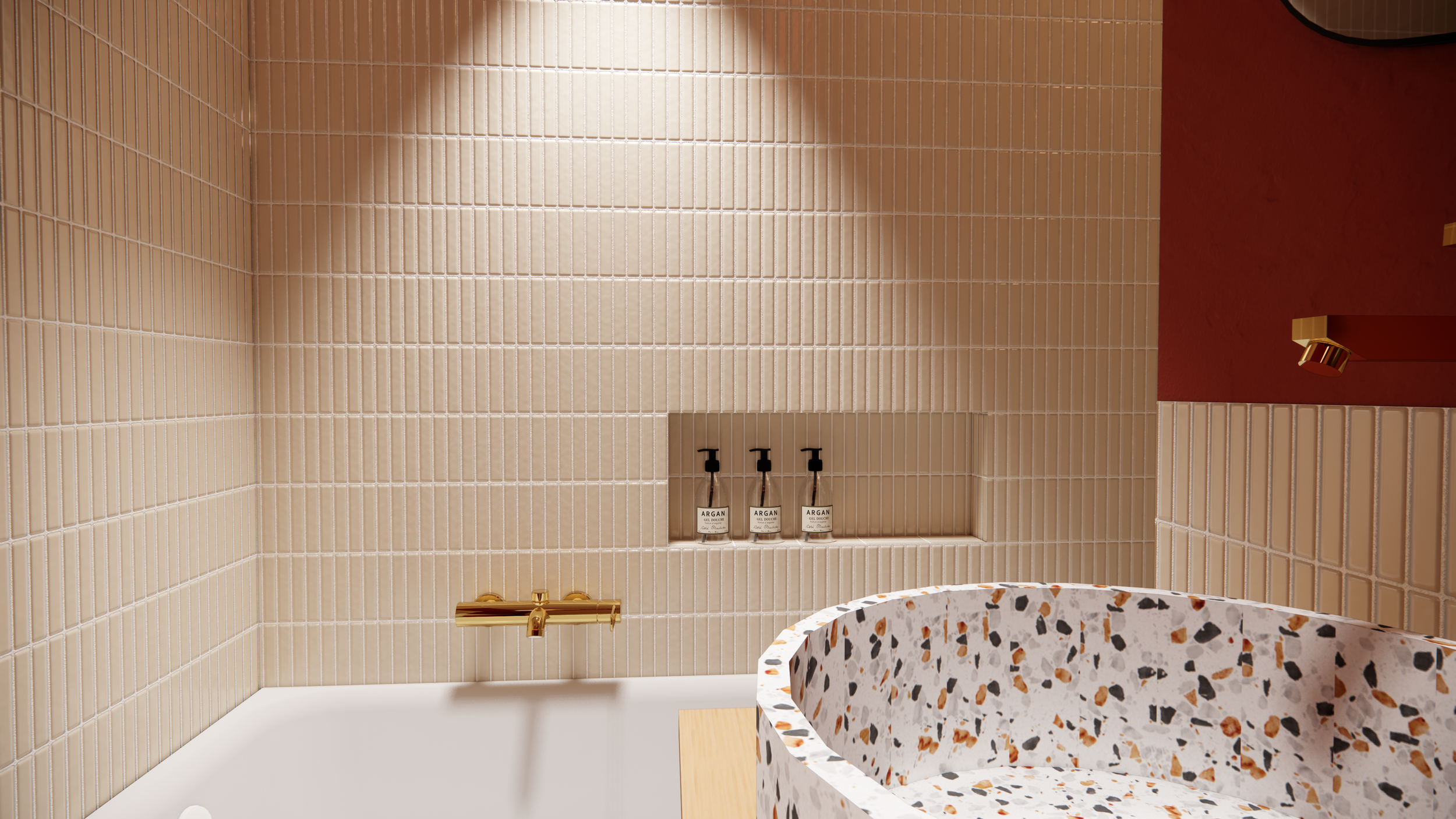 Salle de bain - Baignoire - niche