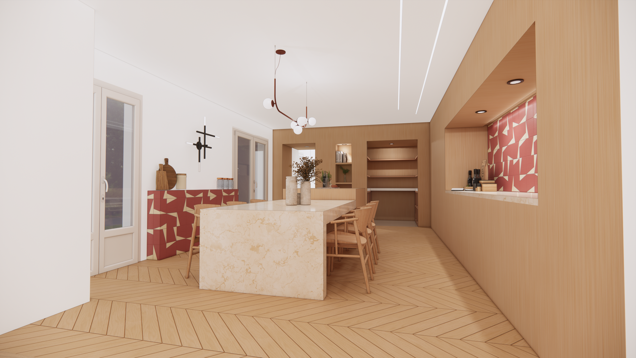 Cuisine - ilot central - sur-mesure - design - Architecture d'intérieur