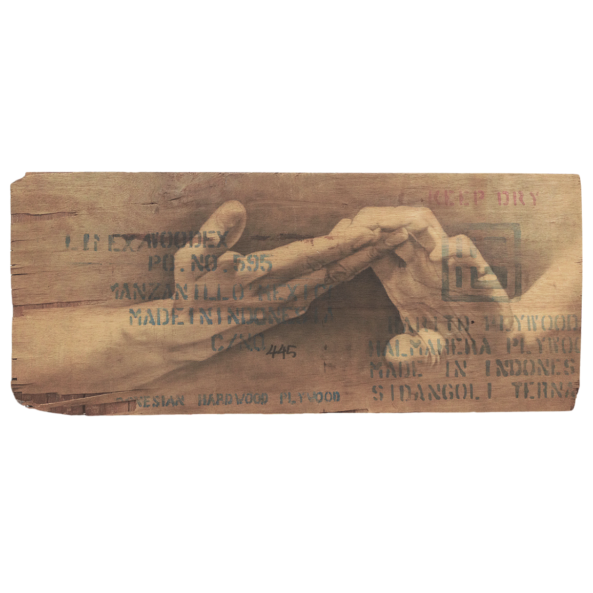 "445", 2013, acrílico sobre madera.