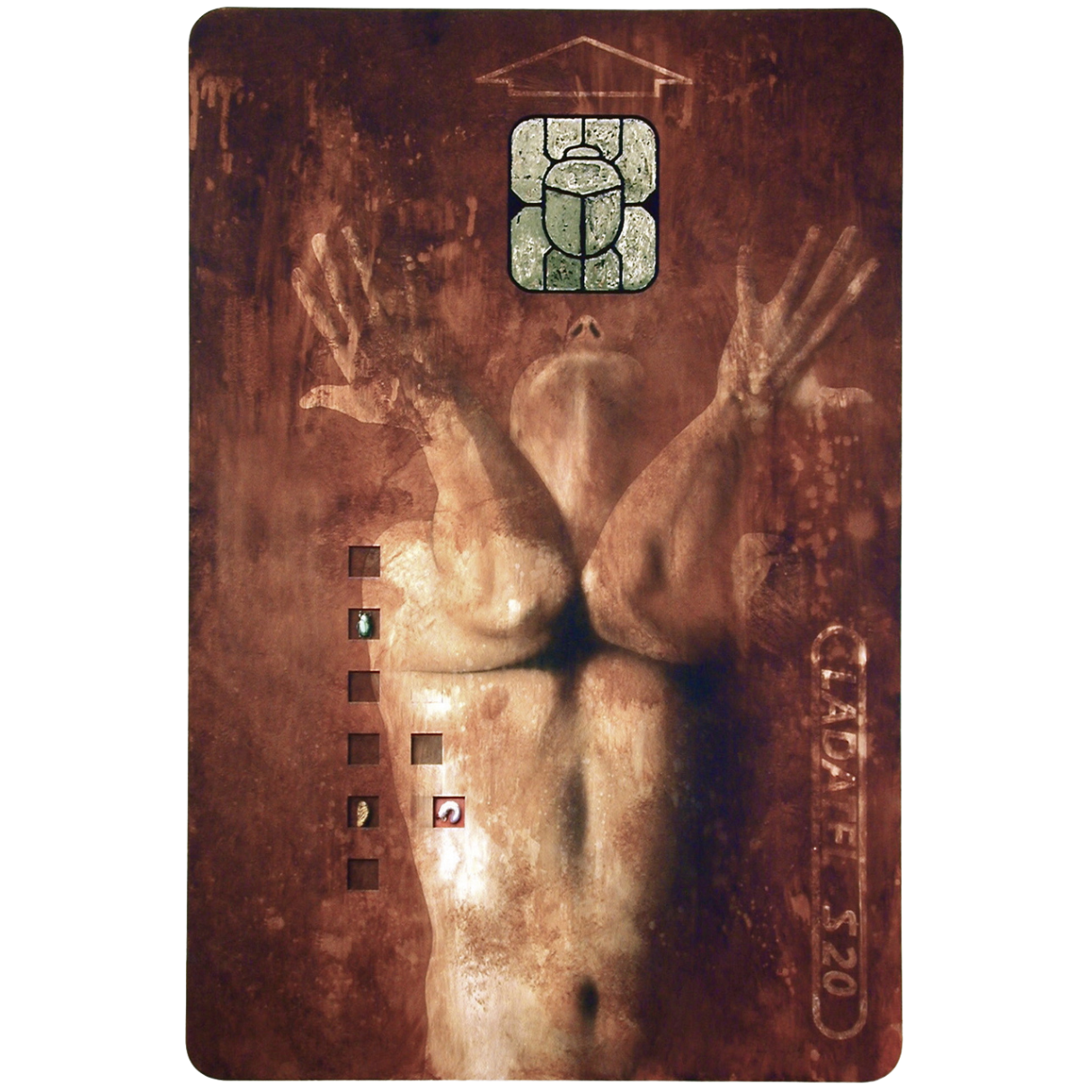 "Trascendencia" ,2001, acrílico y hoja de oro sobre madera.