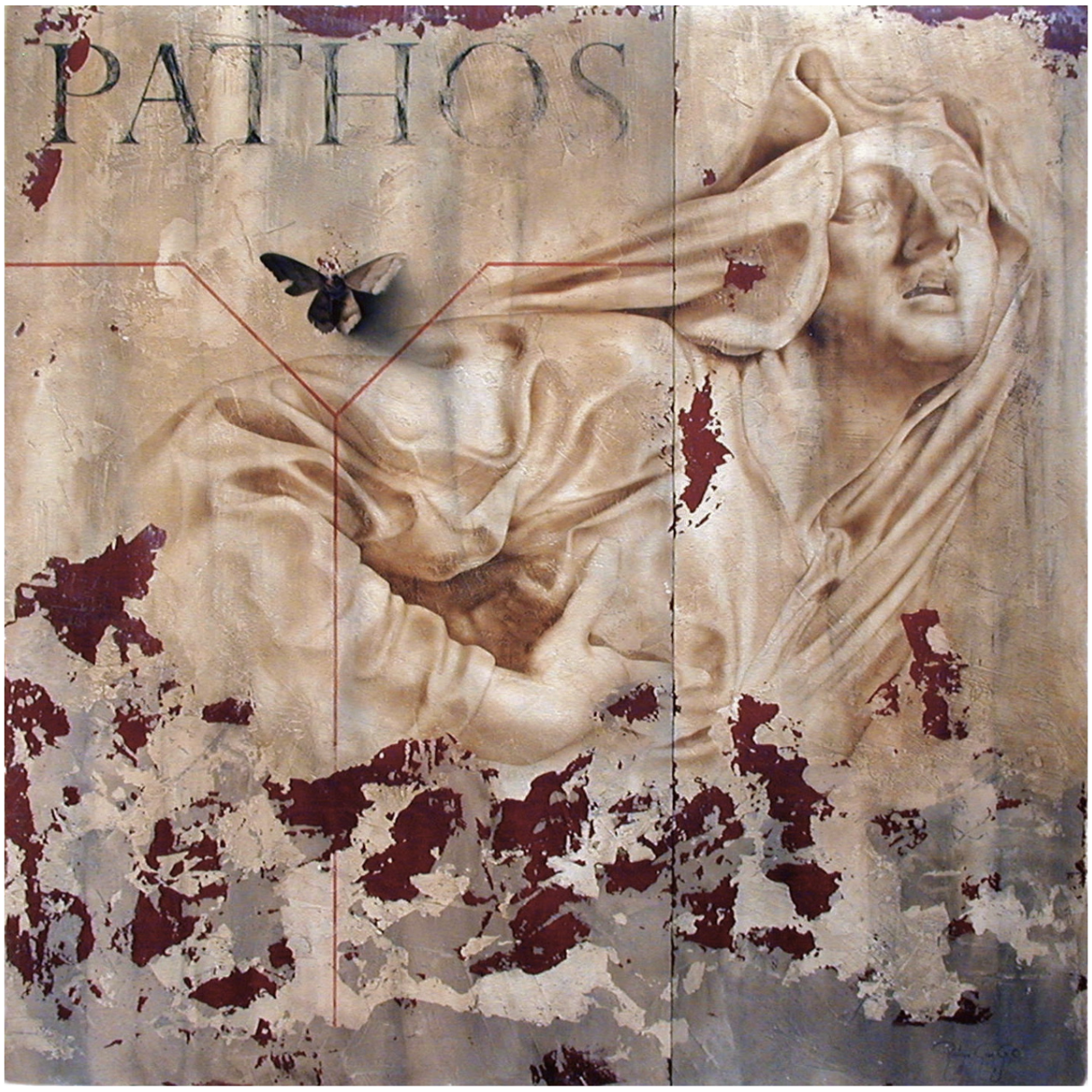 "Pathos", 2002, mixta sobre madera.