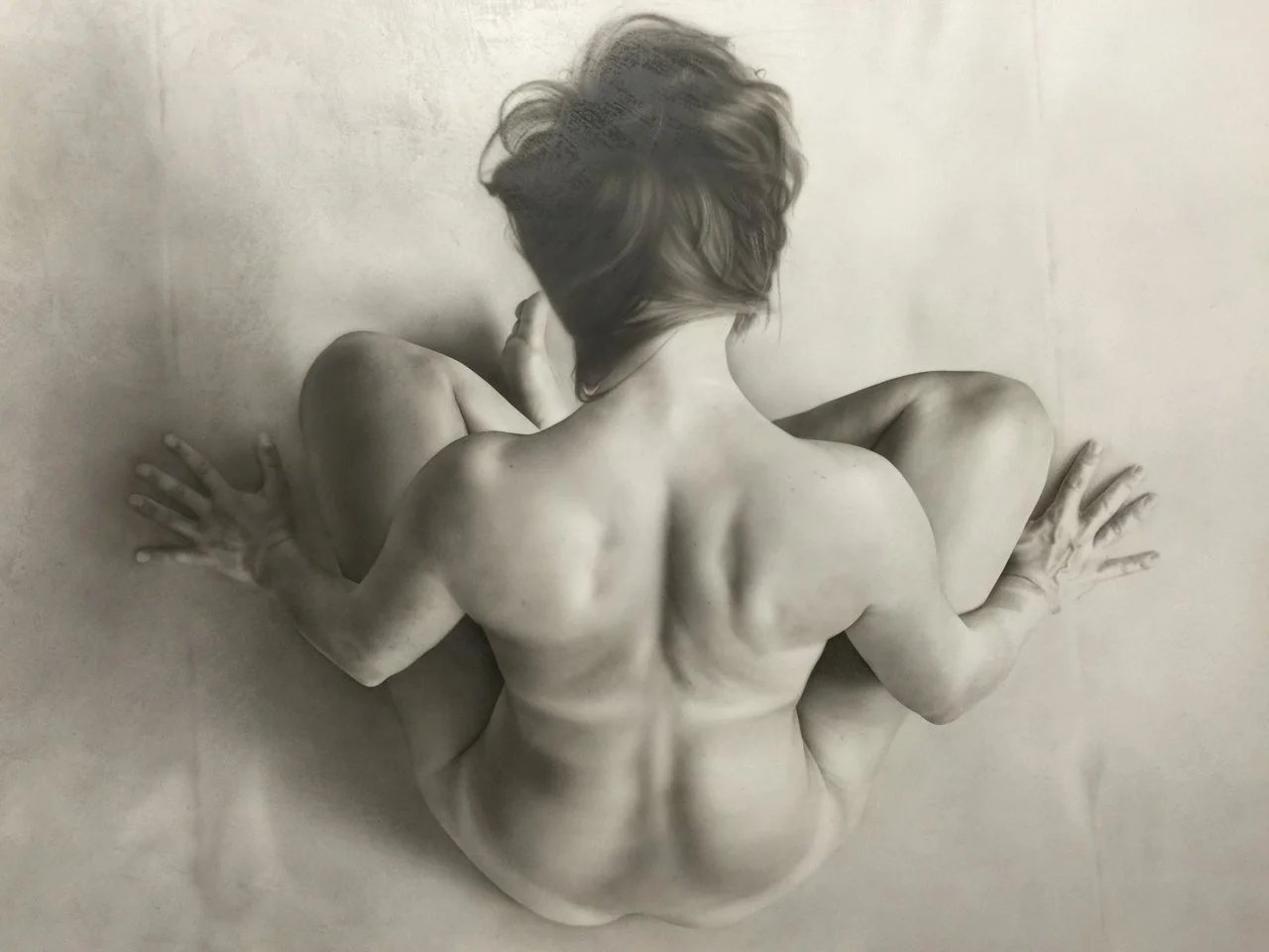 "Nadir", 2016, mixta sobre madera.