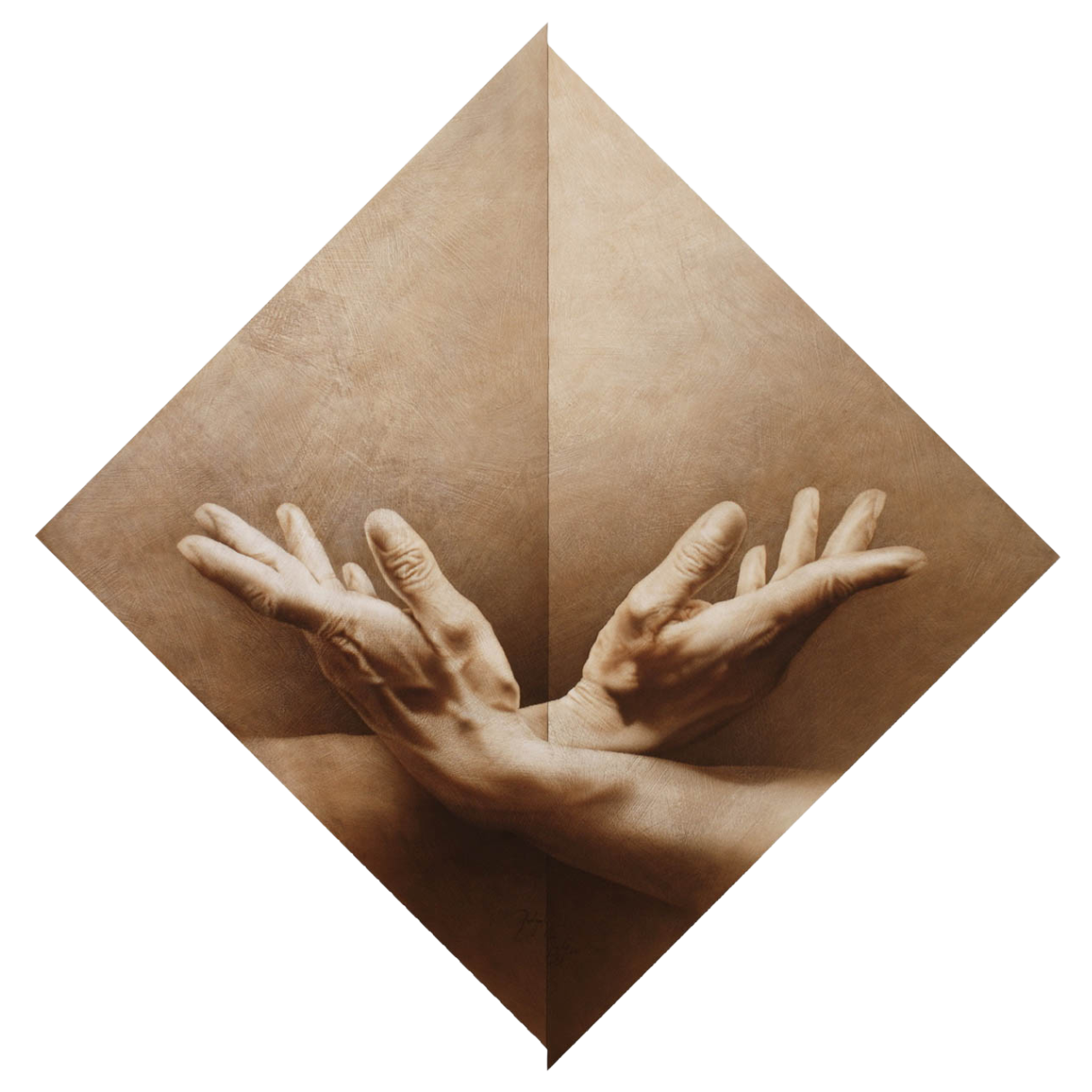 "Ofrenda", 2013, acrílico sobre madera.