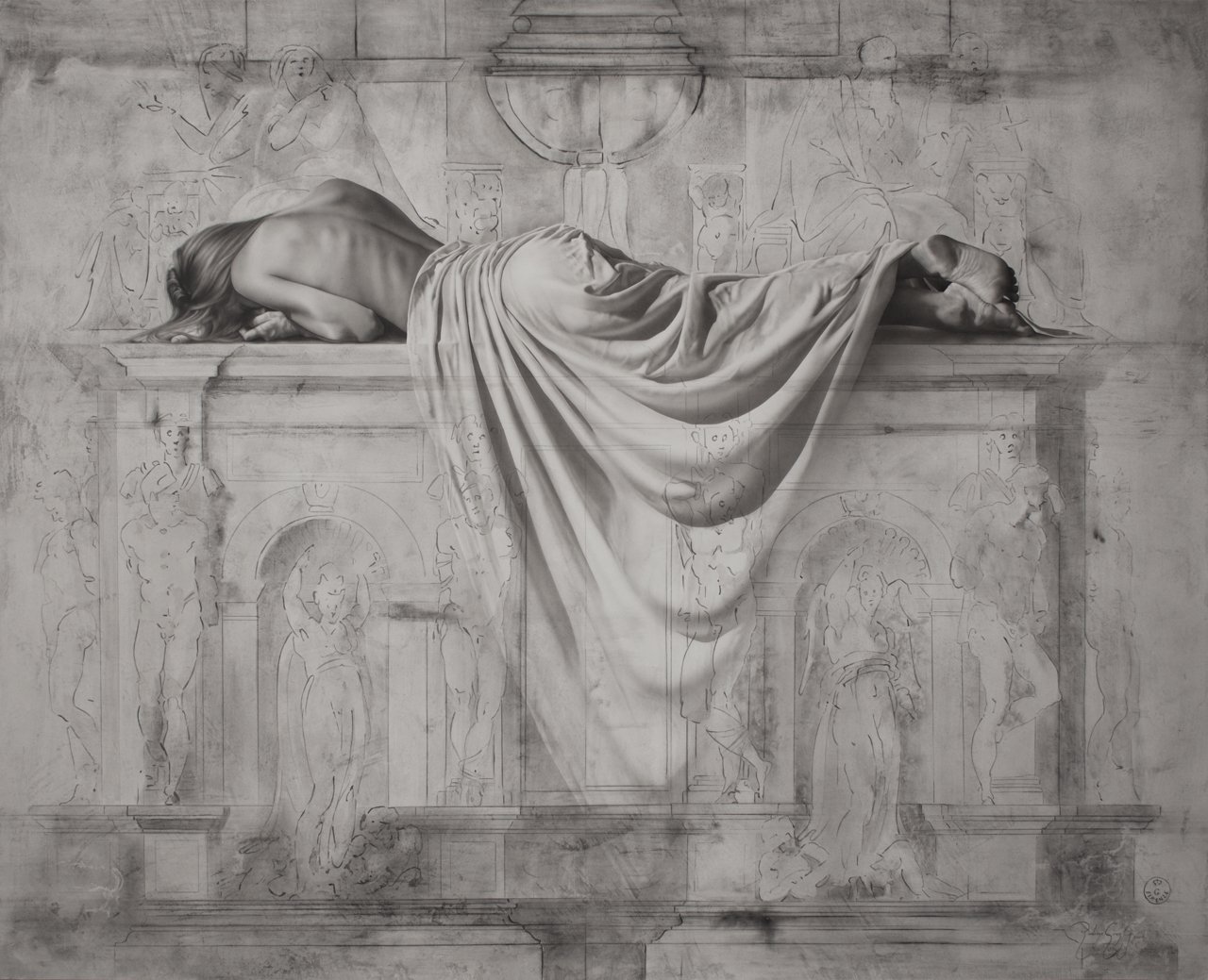 "Exordio", 2015, mixta sobre madera.